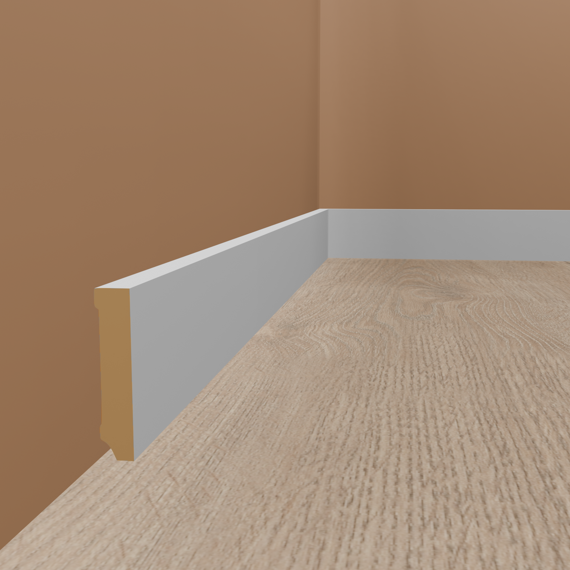 Sockelleiste Hamm MDF 16 x 40 x 2500 mm Weiß Fußleiste by PROVISTON Sockelleiste Hamm MDF 16 x 40 x 2500 mm Weiß Fußleiste by PROVISTON