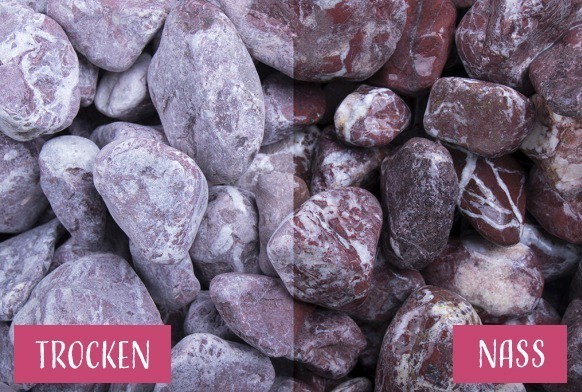 Rouge Royal 20 - 40 mm Marmor Zierkies Getrommelt Gartengestaltung Rot Garten Deko GSH