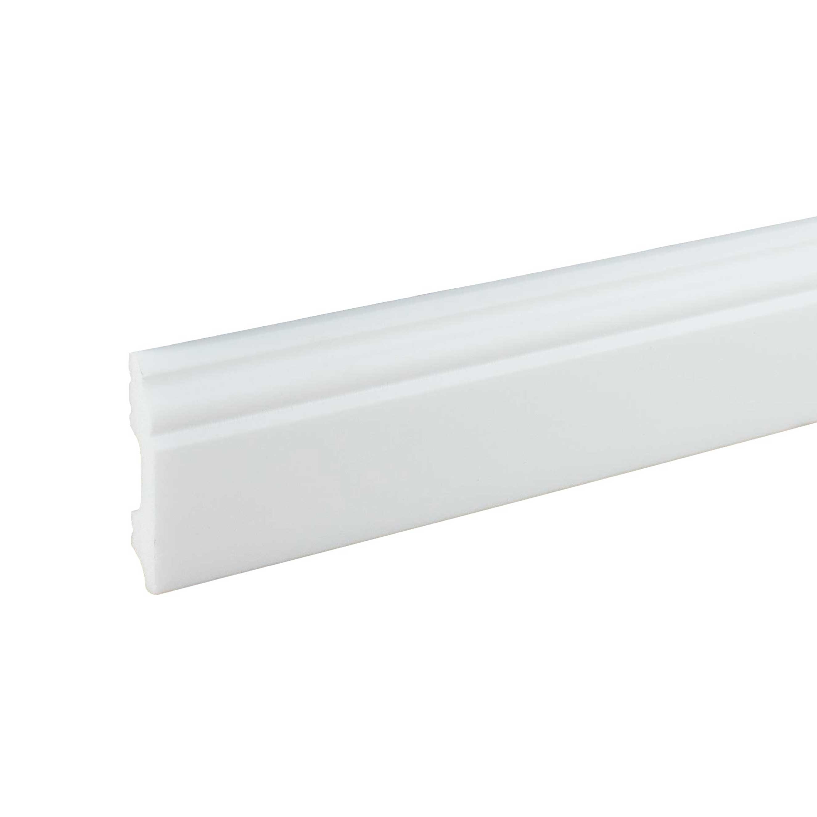 Sockelleiste FB1 13 x 60 x 2000 mm Fußleiste Polystyrol Weiß NMC WALLSTYL