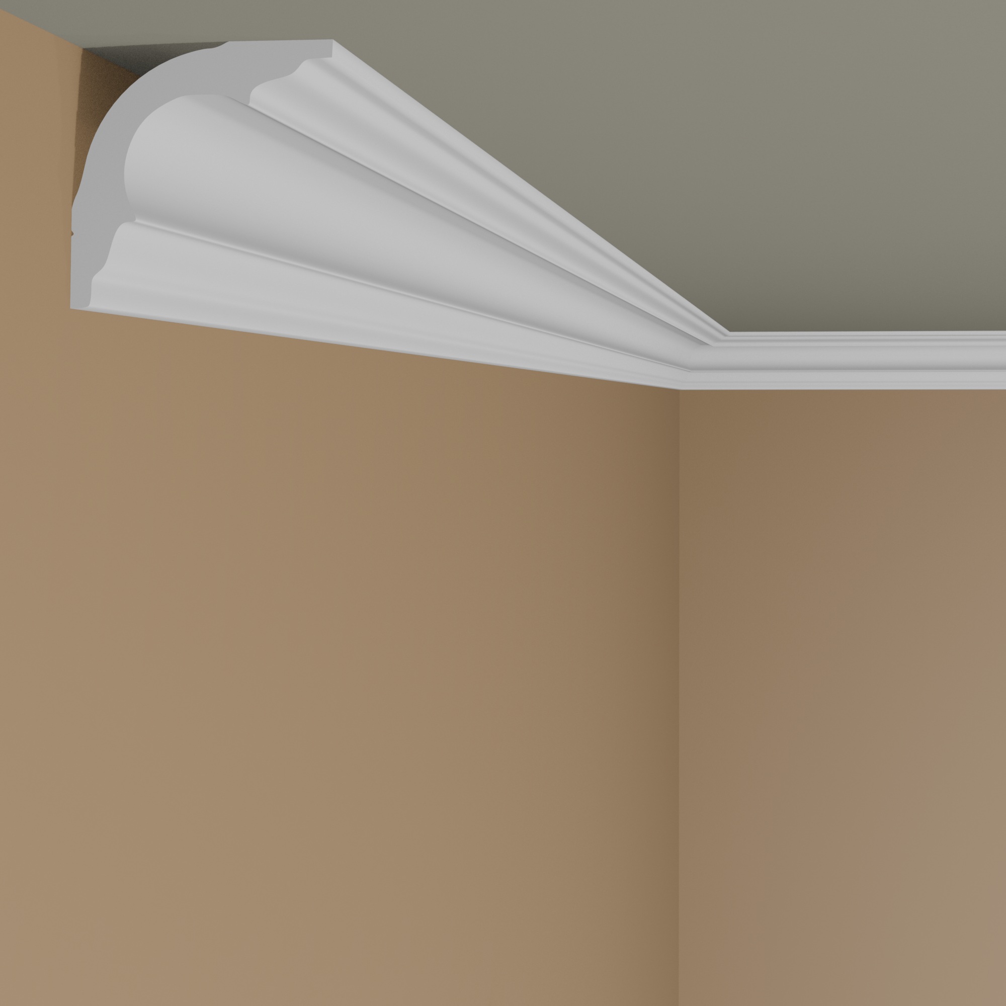 Marbet Deckenleiste E-42 | Polystyrol 35 x 35 x 2000 mm Weiß Styropor Stuckleiste