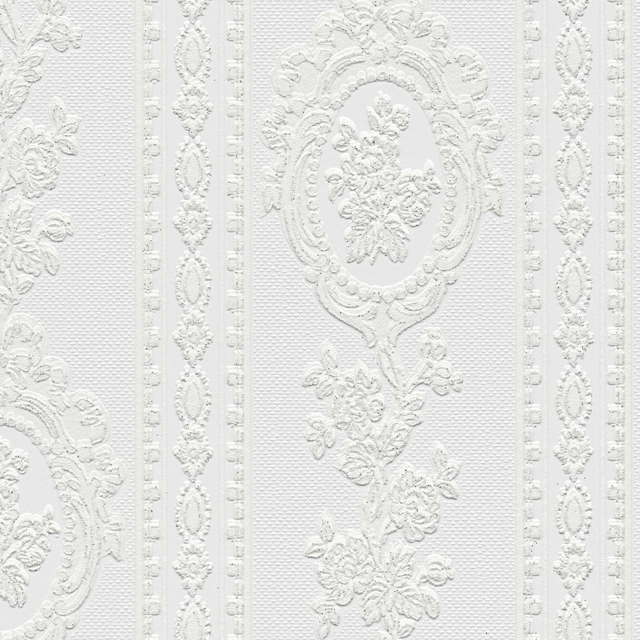 A.S. Creation | Profi | 186140 | Papiertapete | Streifenoptik | 0.53 x 10.05 m | Weiß