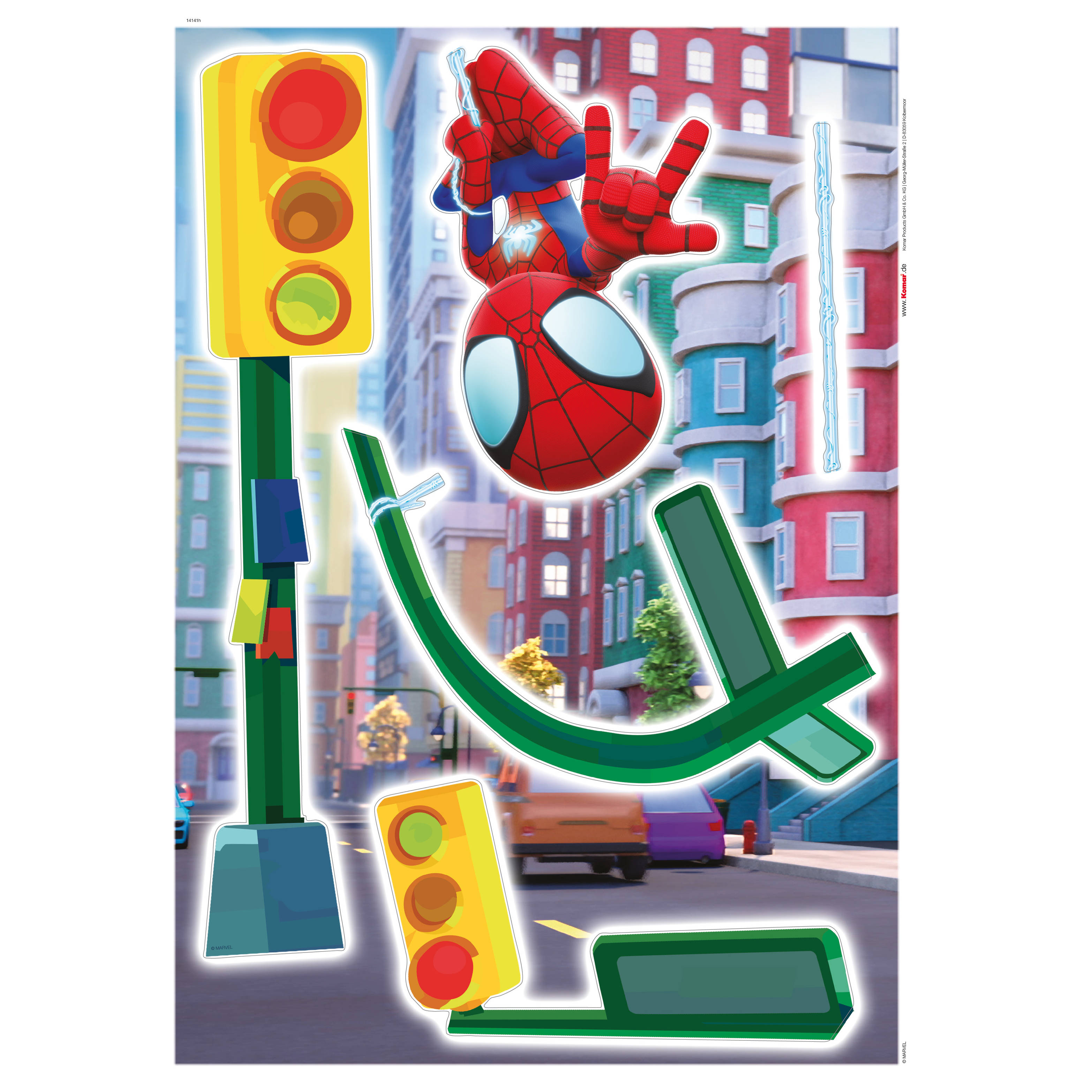 Komar Wandtattoo - Marvel Spidey and His Amazing Friends Lamp Swing - 70 x 50 cm - Wandsticker