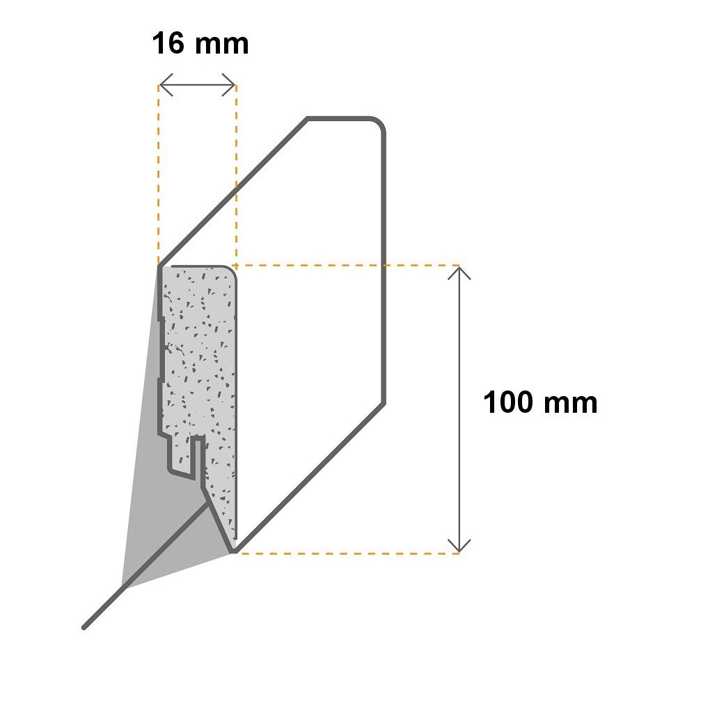 Sockelleiste / Fußleiste / Bodenleiste Cremona-4 Zeichnung