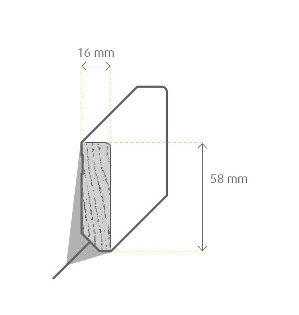 Zeichnung Sockelleiste / Fußleiste / Bodenleiste Cevo-2 (72773)