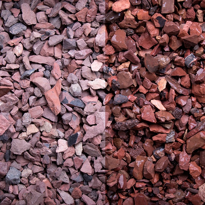 Ziersplitt "Haver" 3-8 mm Edelsplitt| Naturstein Kalkstein Rot Gartendekoration GSH