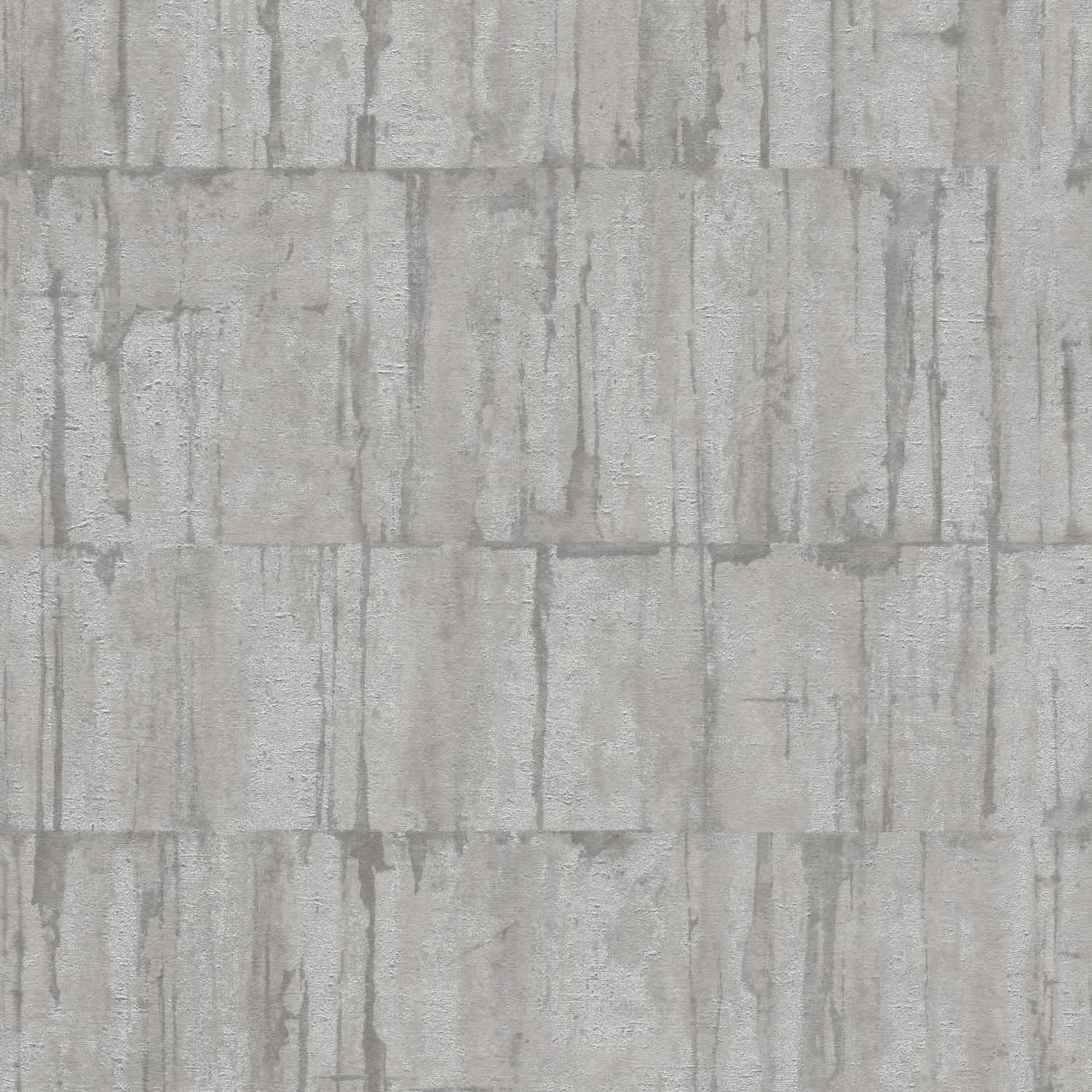 Rasch | Barbara Home Collection III | 560312 | Vliestapete | Betonoptik | 0.53 x 10.05 m | Silber