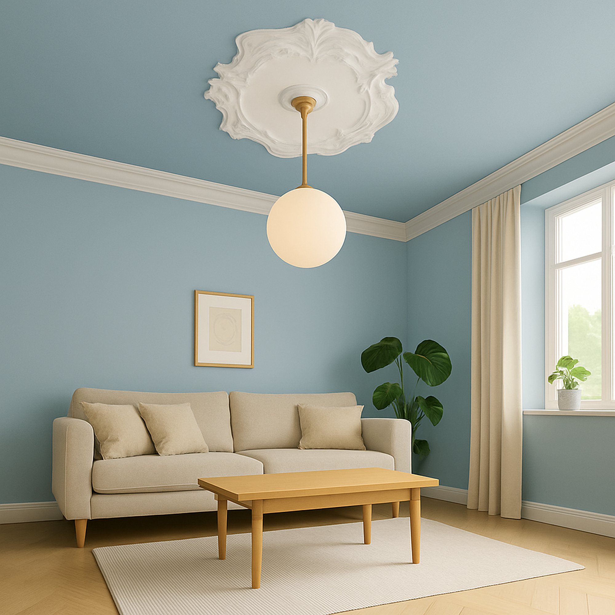 Marbet | Deckenrosette "R7" | Ø 40 cm | Styropor | weiß