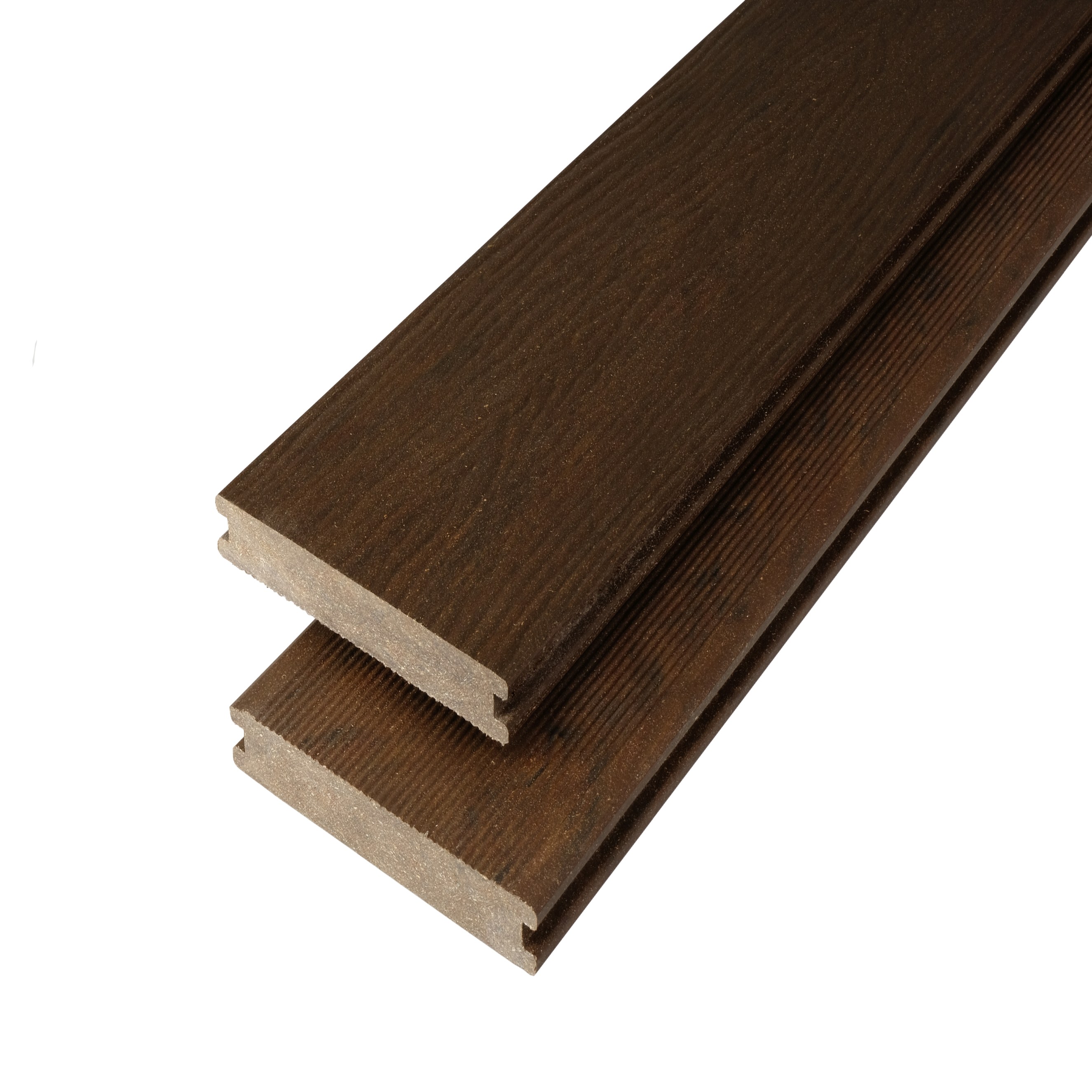 WPC Terrassendiele 14.5 x 2 cm Bodendiele Vollprofil Massiv Kastanie Mattiert Kovalex