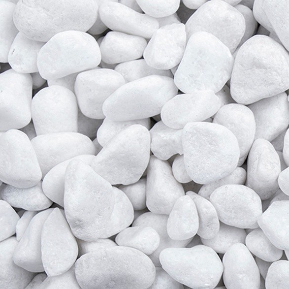 Schneeweiss 8 - 16 mm Dolomit Zierkies Getrommelt Gartengestaltung Weiß Garten Deko GSH