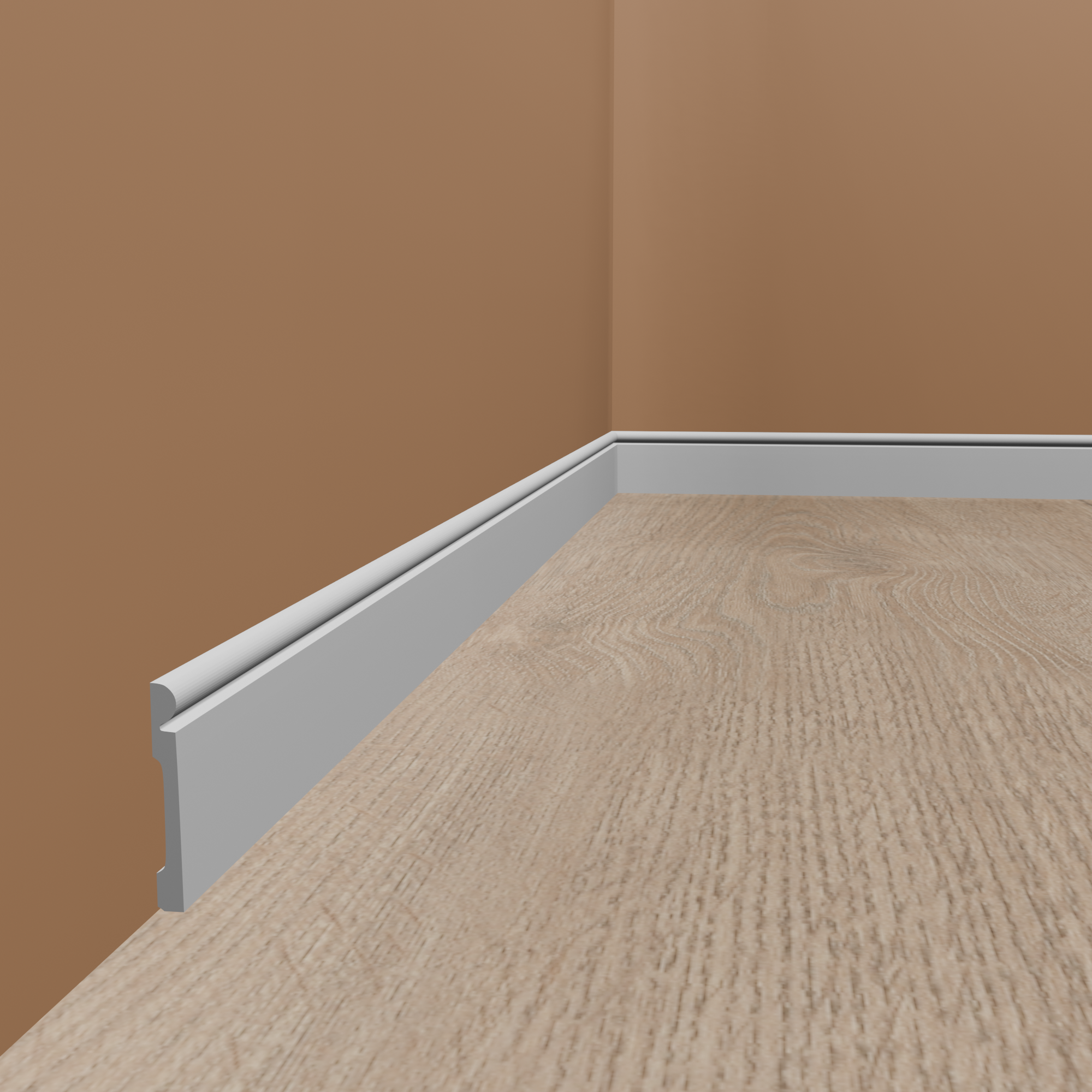 Sockelleiste FL4 20 x 150 x 2000 mm Fußleiste Polystyrol Weiß NMC WALLSTYL