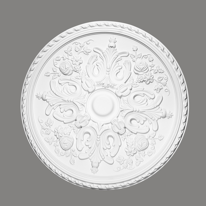 Mardom Rosette / Deckenkuppel B3015 Profoam 828 x 64 x 828 mm Weiß Stuckrosette Deckenrosette Rund