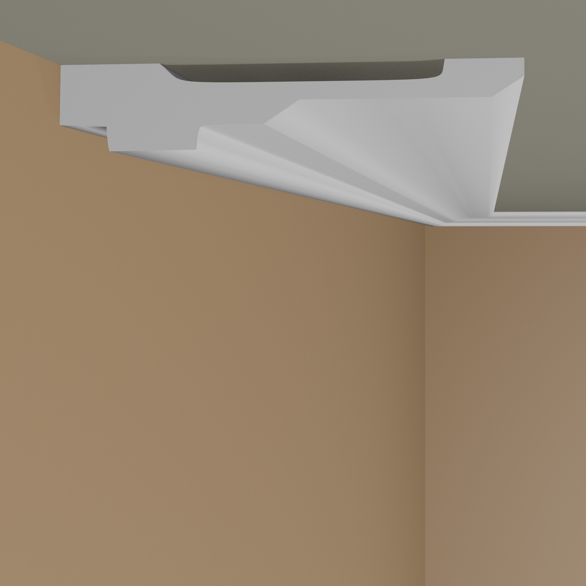 Mardom Deckenleiste MDB164 Profoam 62 x 21 x 2000 mm Weiß Stuckleiste Flach