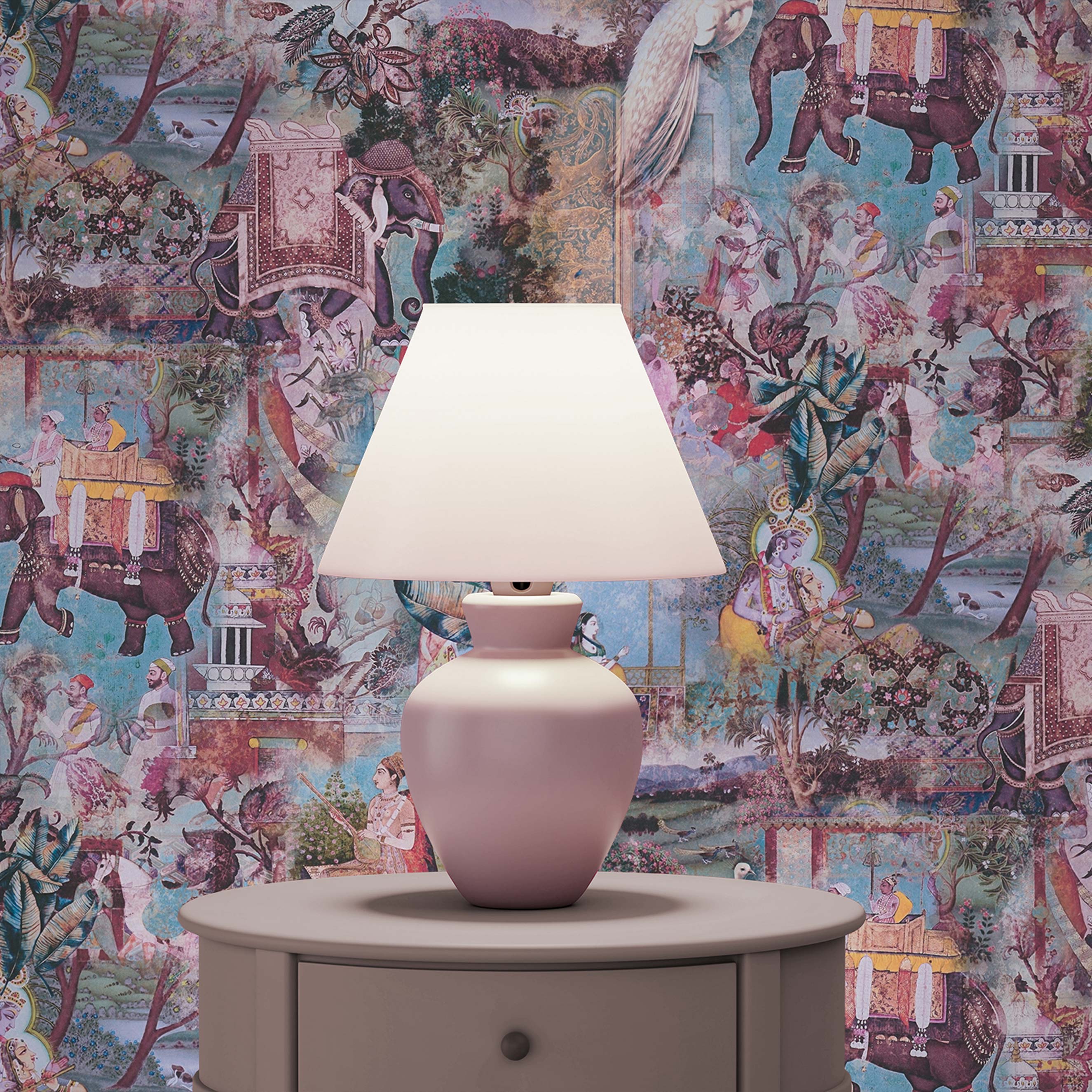 Tapete Vintage M1-No.1696 | Vliestapete | Blau | Braun | Orientalisch | Tiere