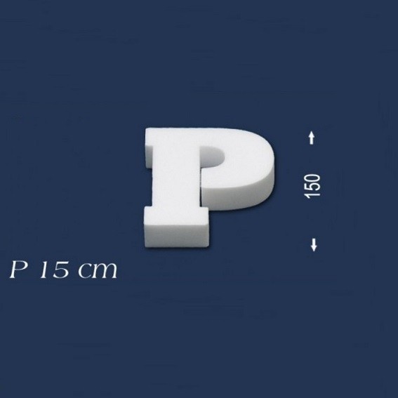 Deko Buchstabe P 150 mm Styropor Buchstabe 3D Buchstabe Weiß Wiesemann
