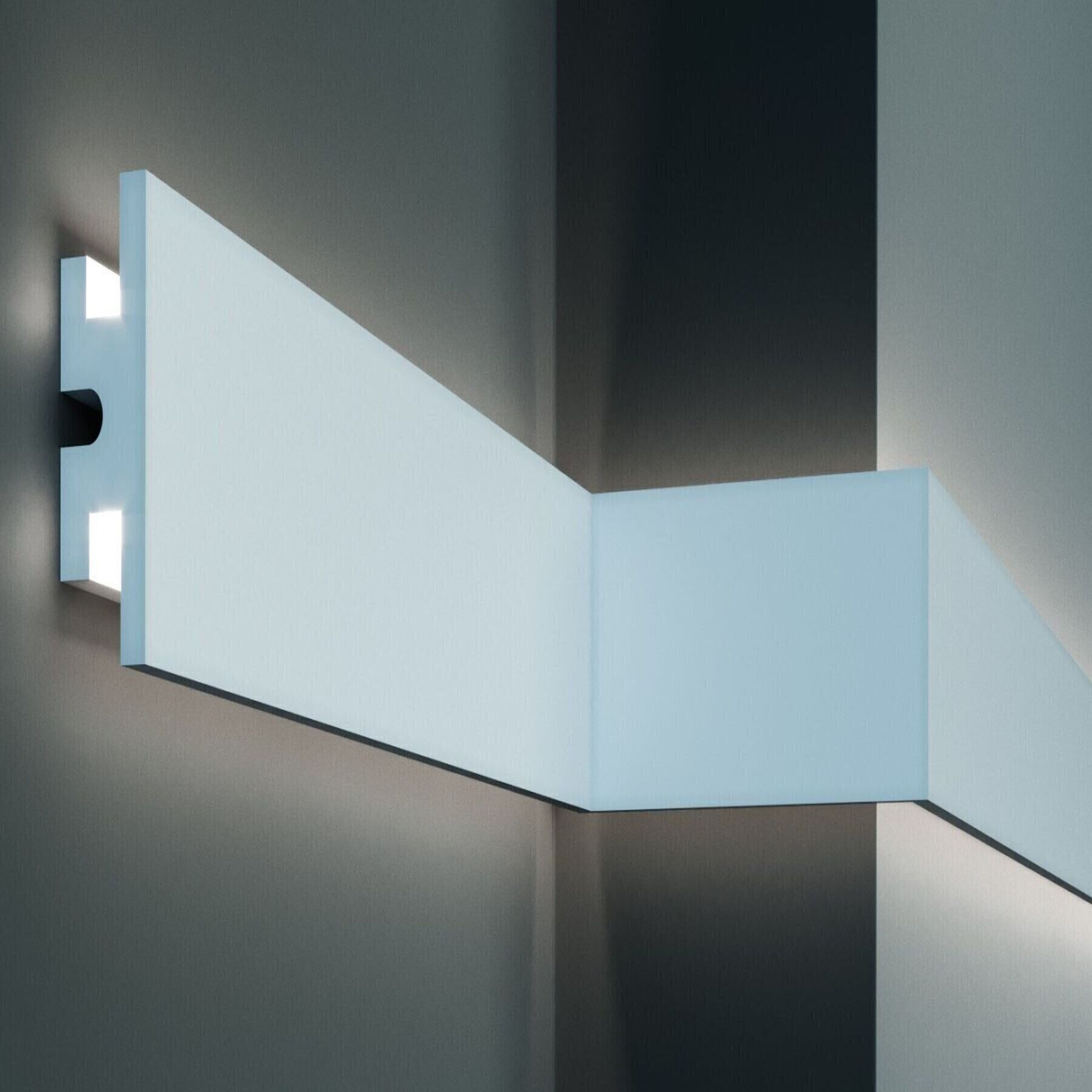 Elite Decor | Innenwinkel "KD302" | Polystyrol | 40 x 120 x 200 mm | Weiß | Stuckleisten Winkel