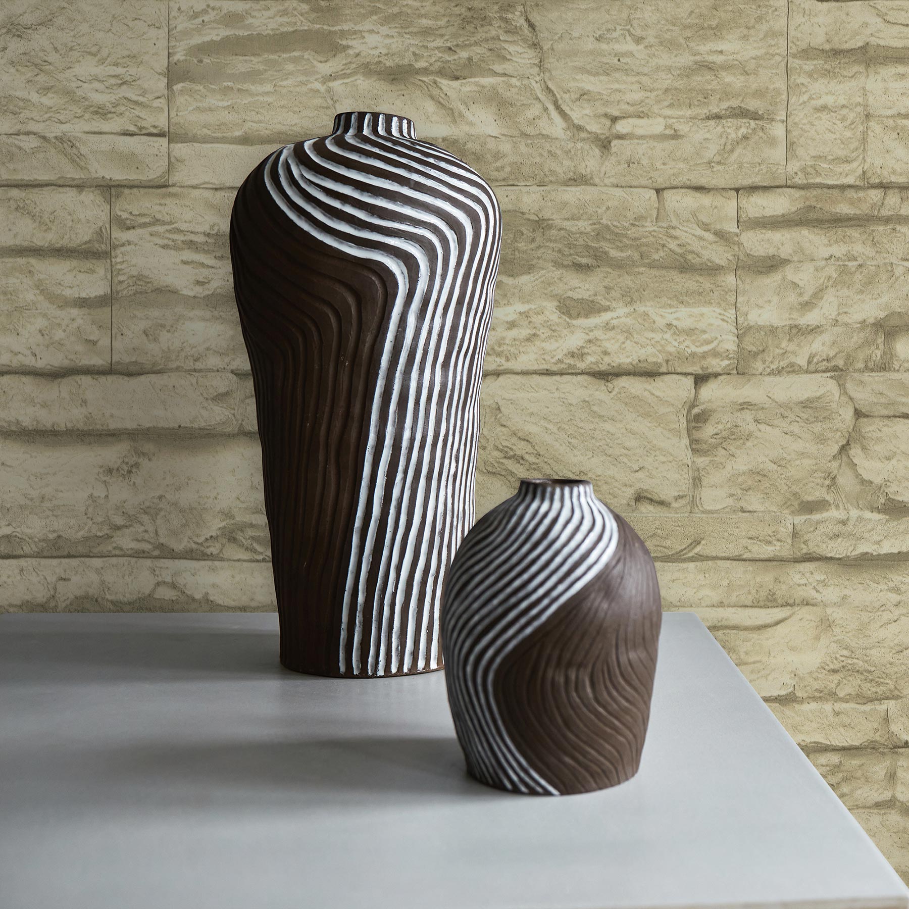 Tapete Stein Eliano M1-No.3639 Vliestapete Beige Creme Steinoptik Steinwand