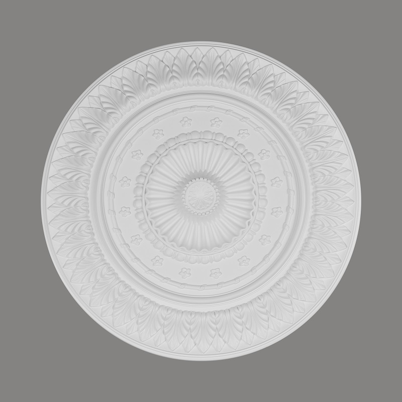Mardom Rosette / Deckenkuppel B3050 Profoam 670 x 53 x 670 mm Weiß Stuckrosette Deckenrosette Rund