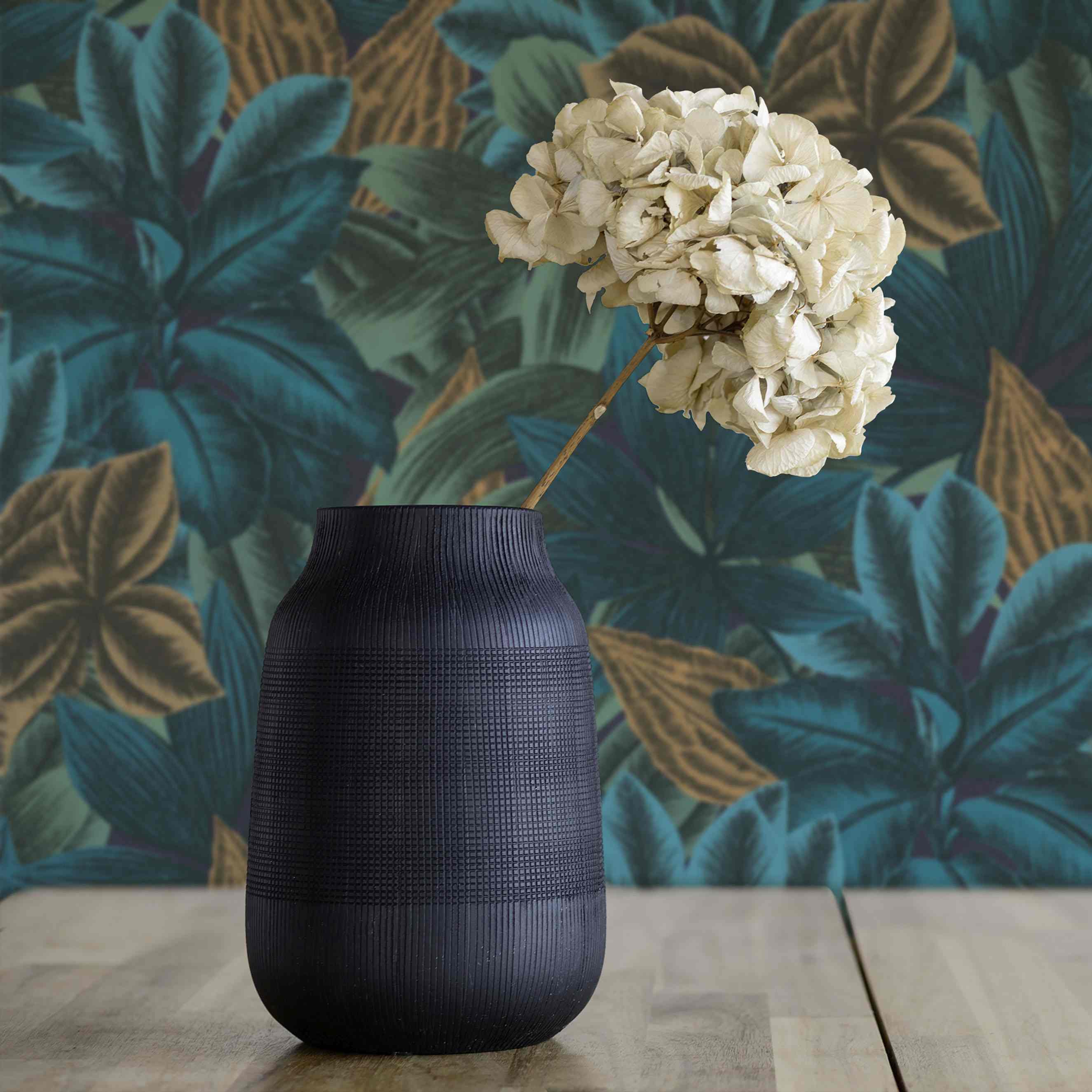 Tapete Aleix Botanical Dschungel M1-No.4398 Vlies Blau Orange  Tadessi 10.05 x 0.53 m