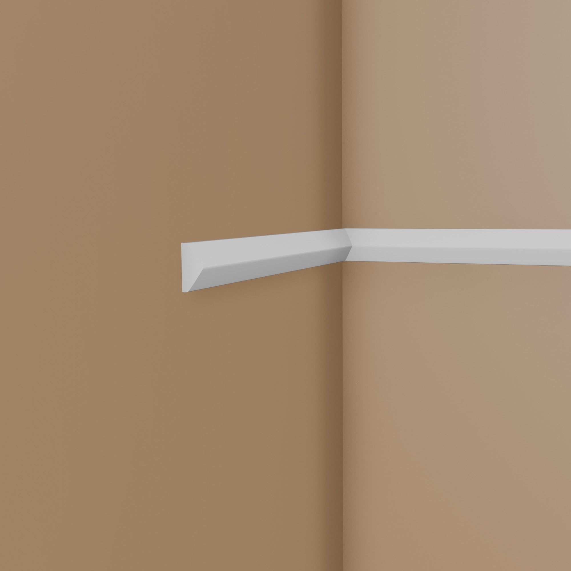 PROVISTON | Zierleiste "RM022" | 10 x 20 x 2000 mm | Weiß | Wandleiste | Wanddekoration | Hochwertig