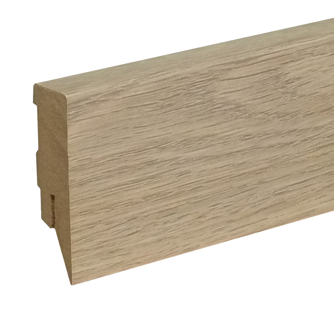 Sockelleiste / Fußleiste / Bodenleiste Lecco-26 (72906) | 16 x 58 x 2500 mm | Auth. Eiche grau