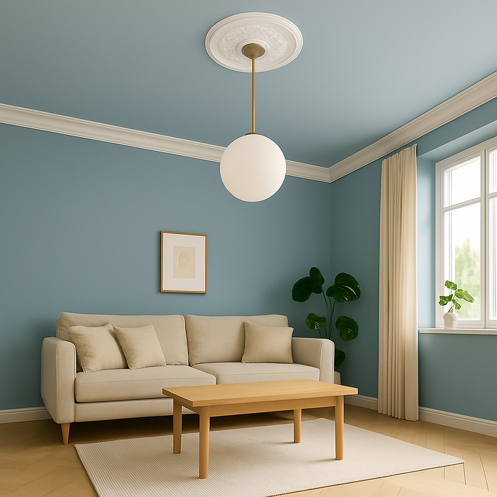 Marbet | Rosette "R8" | Ø 47cm | Styropor | weiß