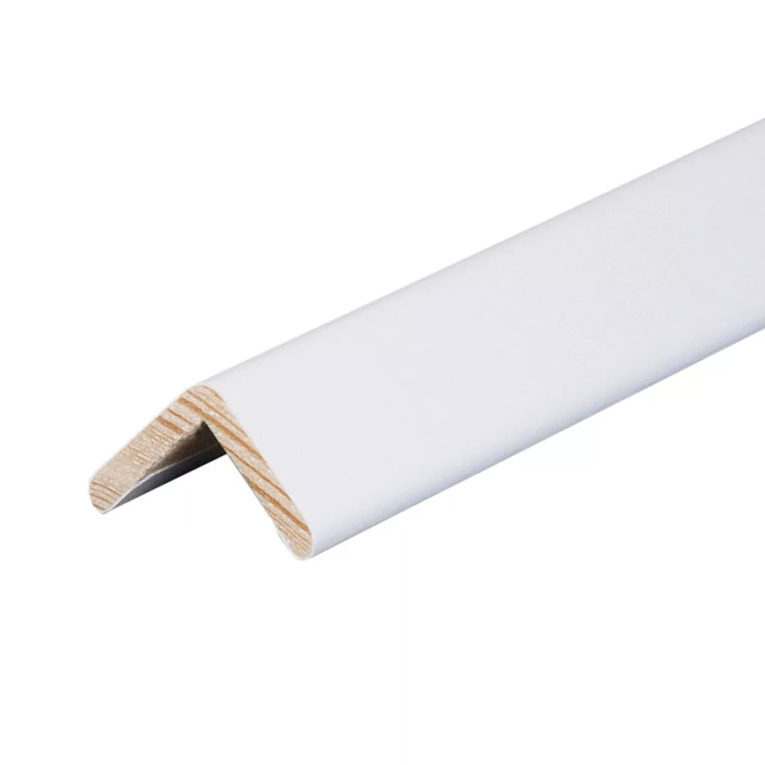 Kosche | Kantenschutz Tapetenleiste | Massivholz | 68336 | 28 x 28 x 2400 mm | Weiß | Eckschutz
