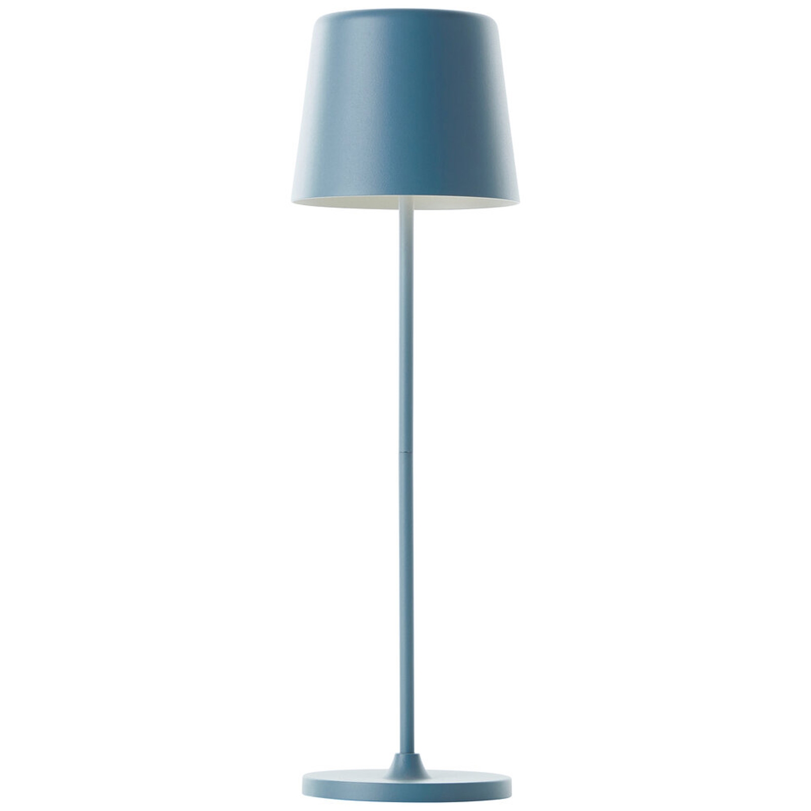 LED Tischleuchte 37 x 10 cm Blau Metall Tischlampe Modern Basic Lichtfarbe: Warmweiß dimmbar
