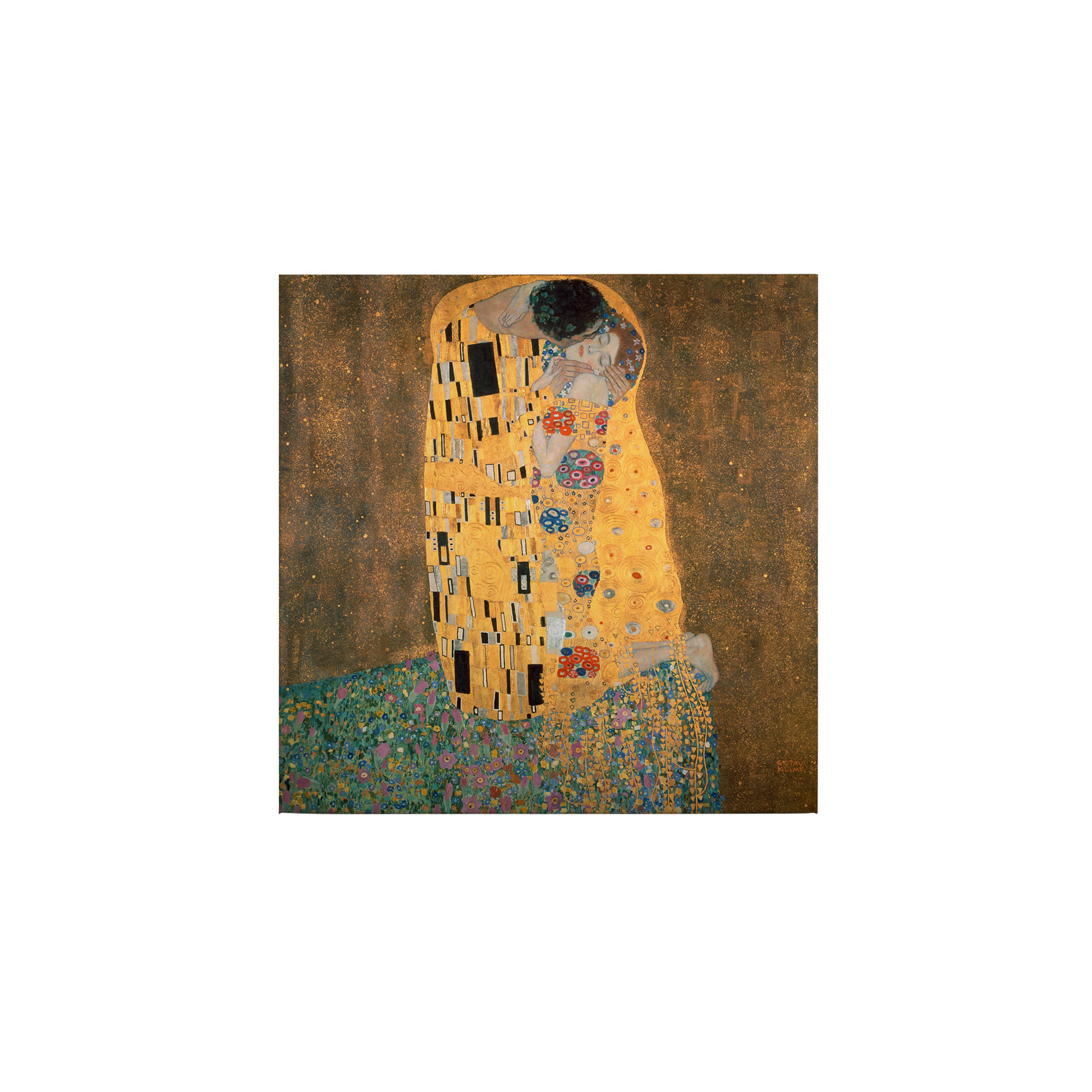 Tadessi Leinwandbild Abstrakt - 50 x 50 cm - M1-No.50536 - Keilrahmen in Gelb Braun