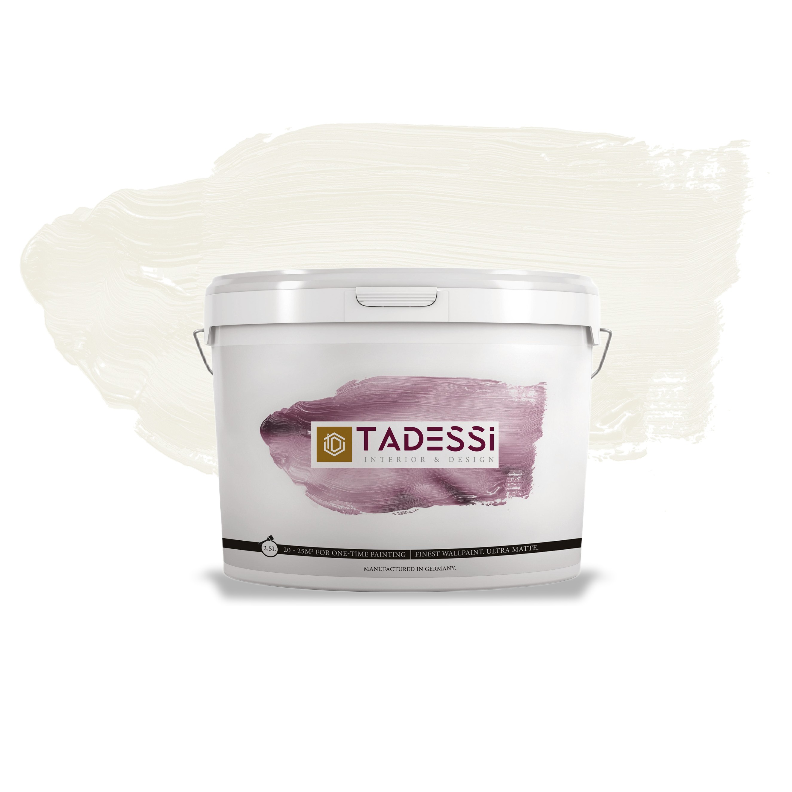 TADESSI Color Vista - Wandfarbe Creme - Alabaster - Matte Innenfarbe - Hochwertige Dispersionsfarbe