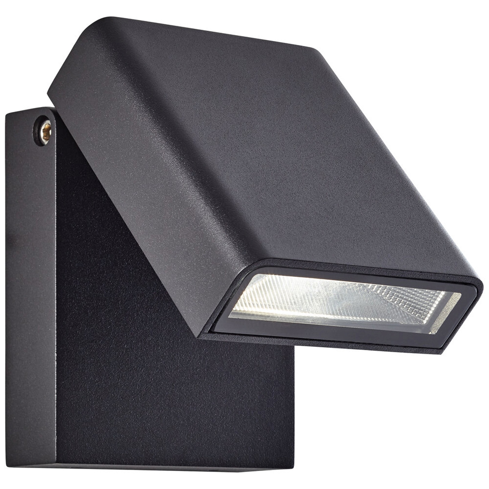 LED Wandleuchte 15.5 x 13.5 x 10.5 cm Schwarz Metall Wandlampe Eckig Lichtfarbe: Neutralweiß