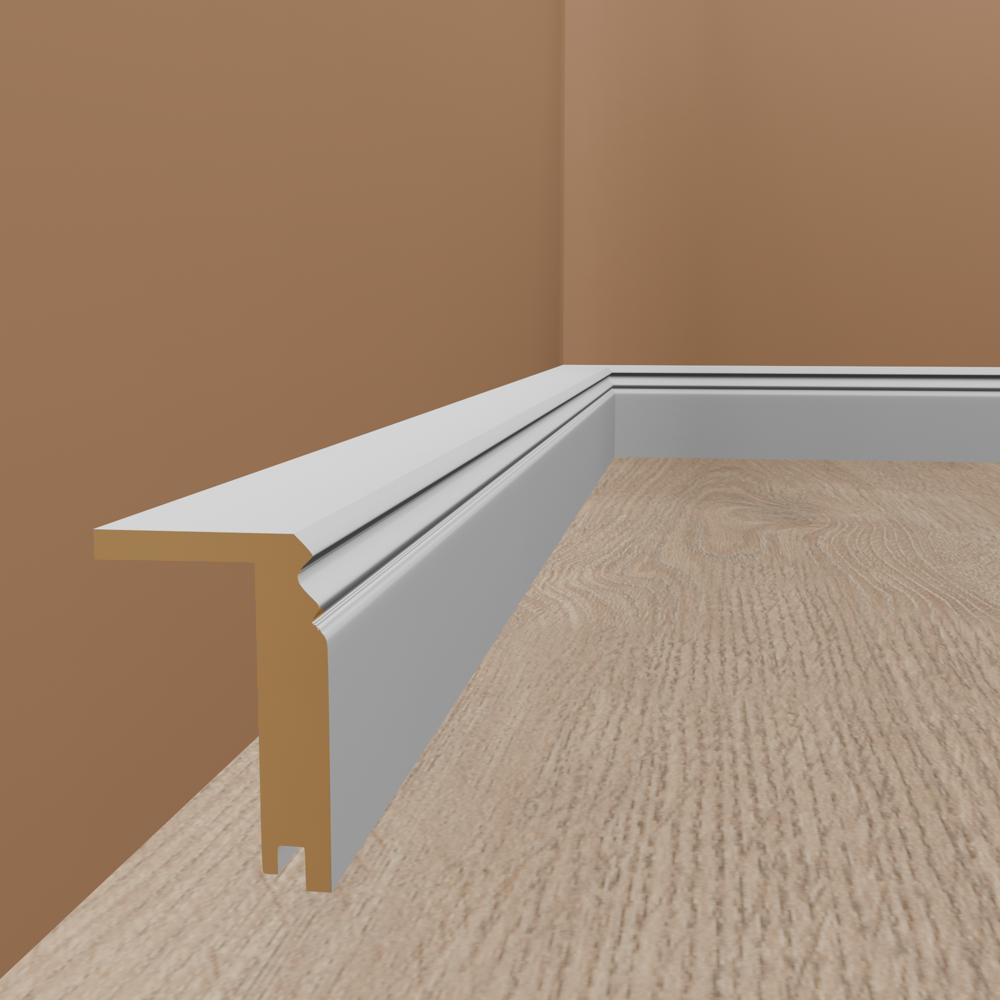 Heizrohrabdeckleiste Berliner Profil 64 x 96 x 2500 mm MDF foliert Weiß by PROVISTON Heizrohrabdeckleiste Berliner Profil 64 x 96 x 2500 mm MDF foliert Weiß by PROVISTON