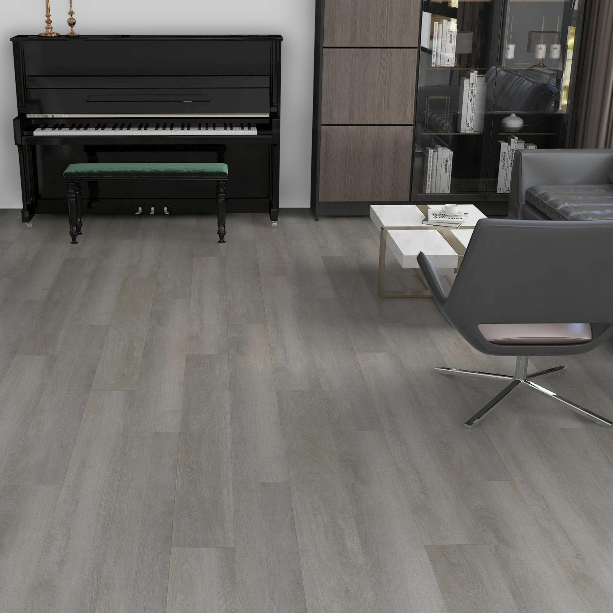 Check One Vinylboden Fläming 5 x 229 x 1220 mm Klick Vinyl Holzoptik Eiche Grau