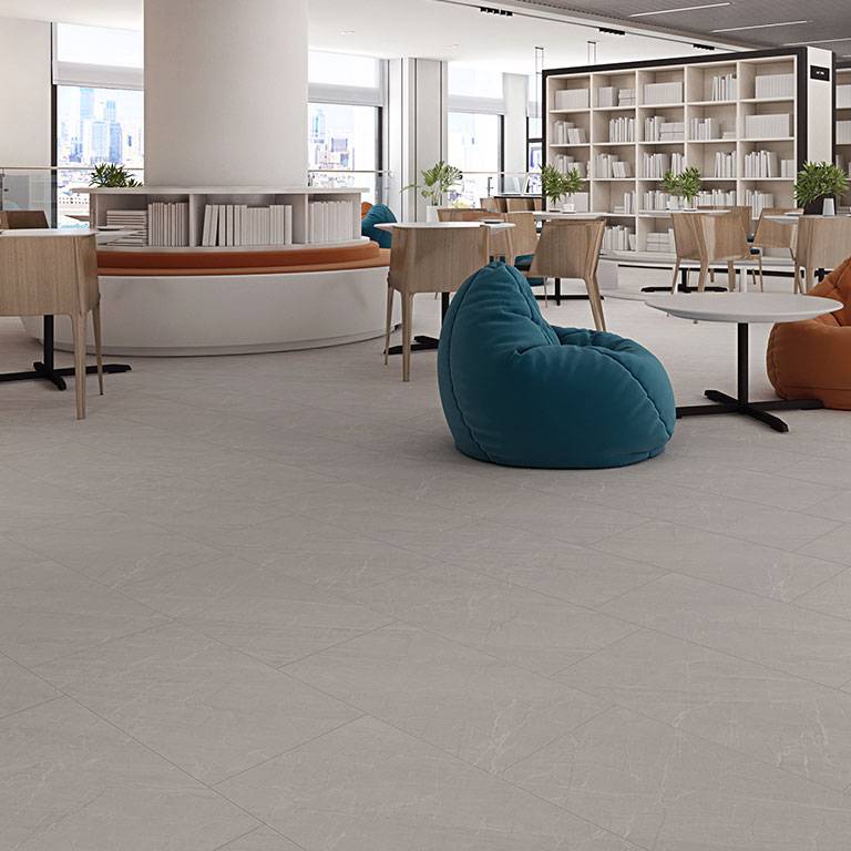 Check One Vinylboden 2141 Grillo 620 x 310 x 5 mm Klick Vinyl Steinoptik Botticino Grau