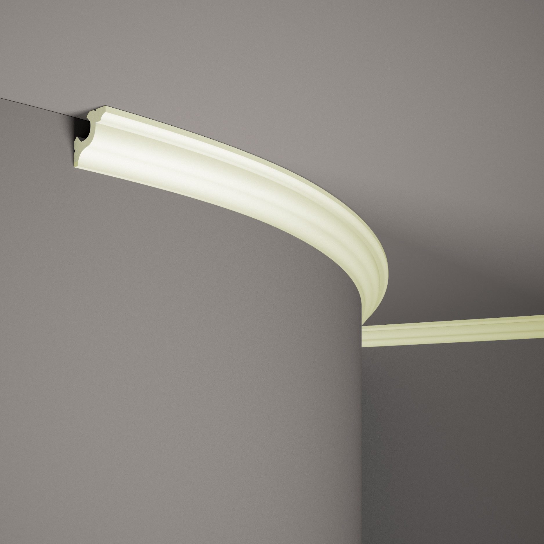 Mardom flexible Deckenleiste MDB172F Profoam 40 x 40 x 2000 mm Weiß Stuckleiste biegsam