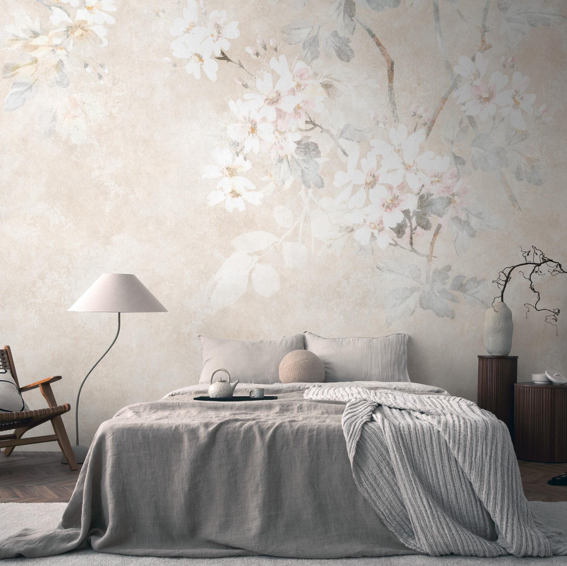 A.S. Creation Fototapete The Wall III 399191 Ein Motiv pro Rolle Blumen Floral Beige Creme