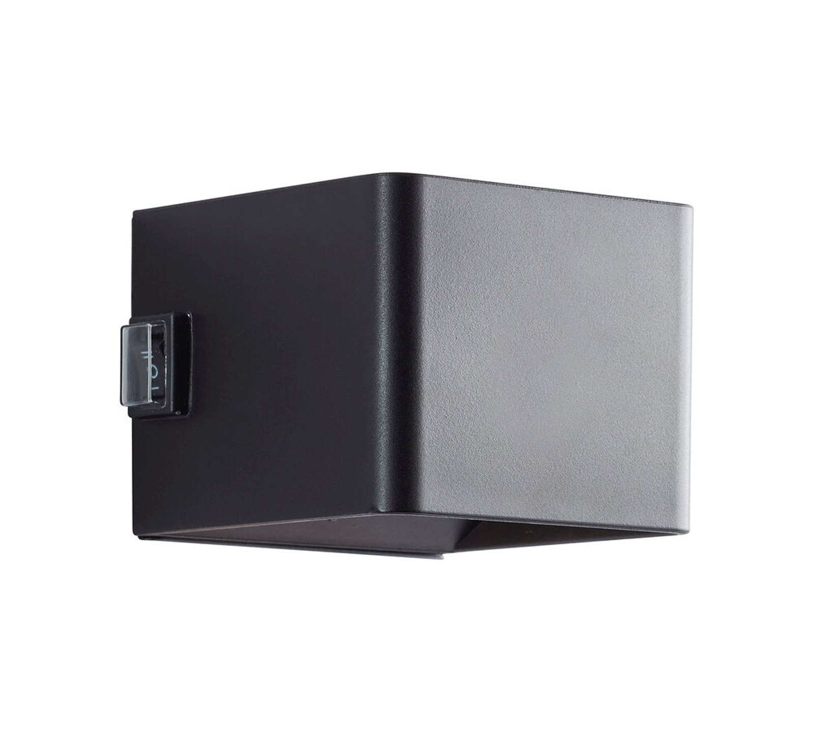 LED Wandleuchte 8 x 10.1 x 10.3 cm Schwarz Kunststoff Wandlampe Modern Harmonisch