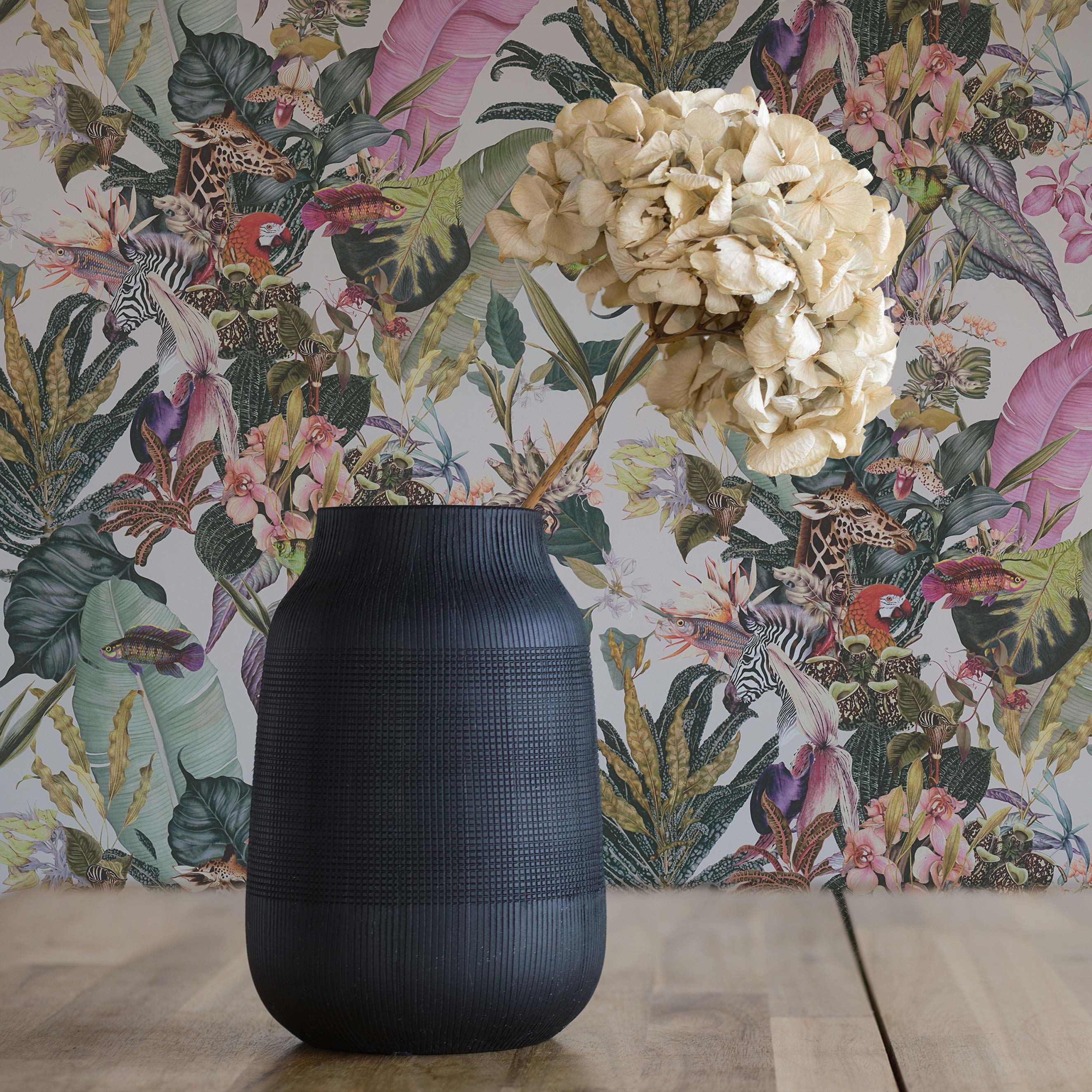 Tapete Blumen Juliano M1-No.781 | Vliestapete | Weiß | Grün | Blumenoptik | Natur