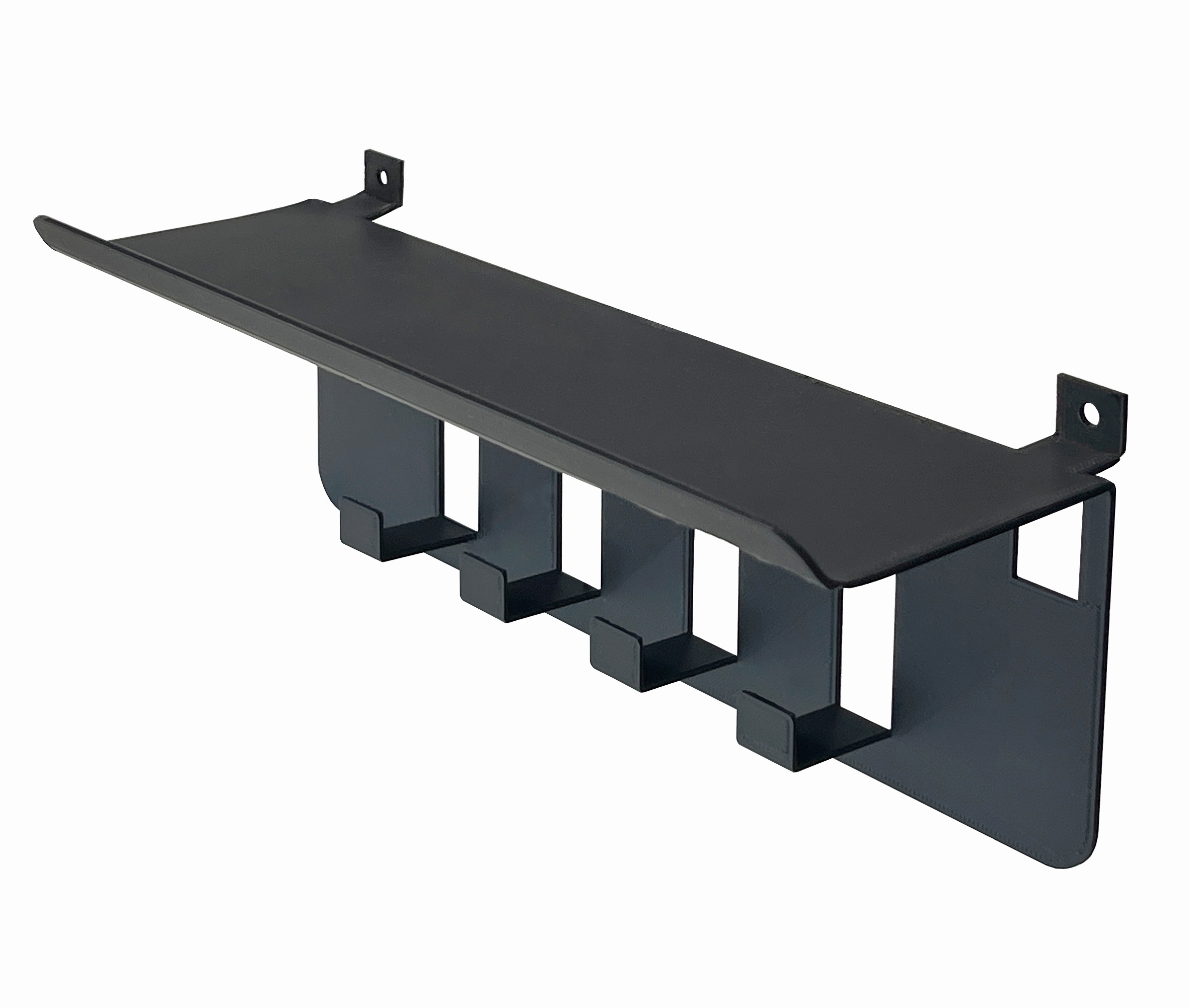 Schlüsselablage für Akustikpaneele 239 x 75 x 89 mm Metall Schwarz | Neuhofer