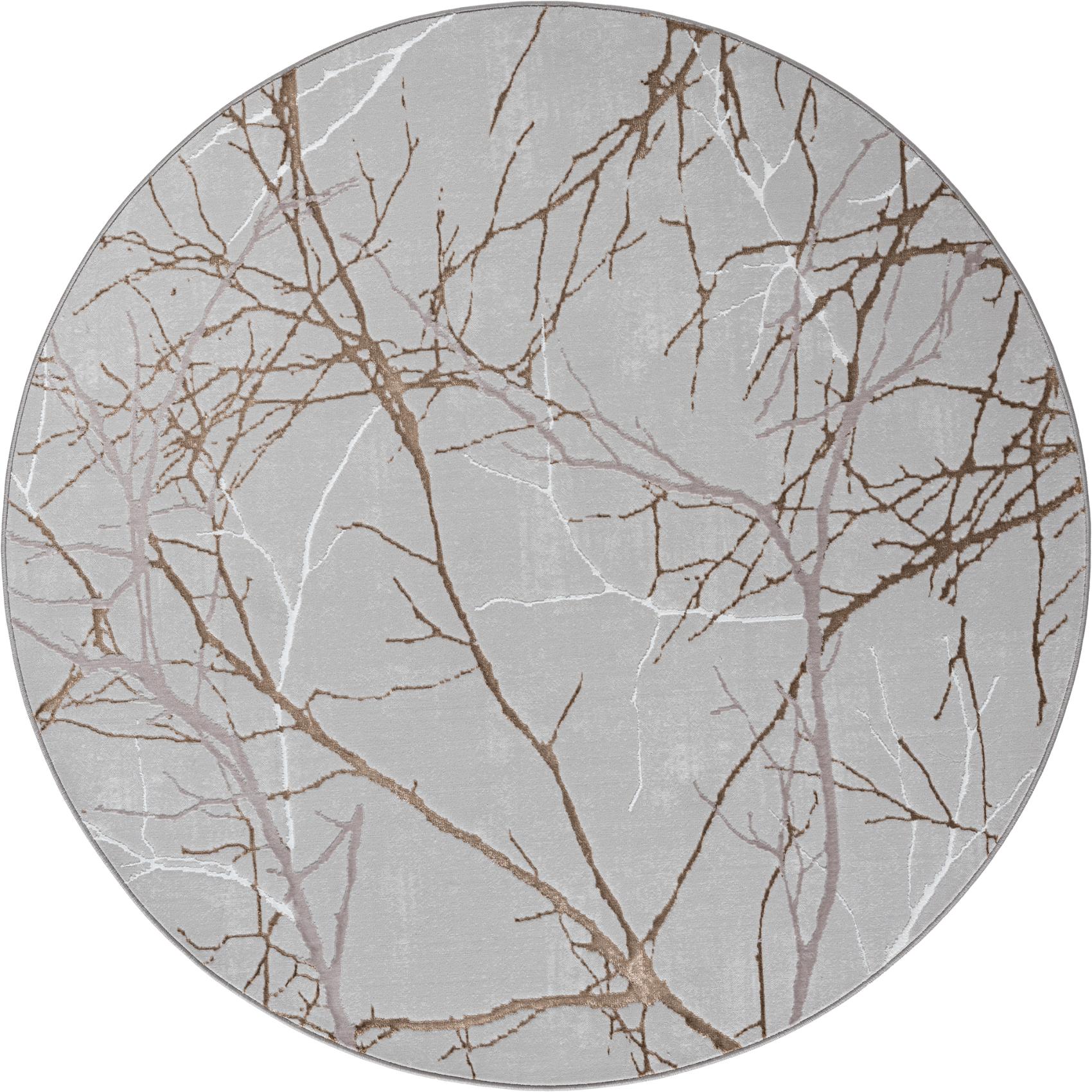 Indoor Teppich Grau versch. Größen - rund für alle Innenräume - FLOORNOVO