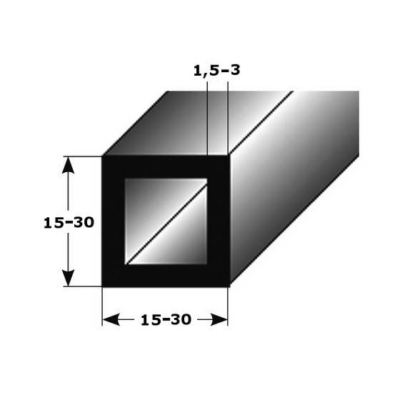 Auer Bau- & Montageprofile Montalbo Breite 15 - 30 mm Vierkantrohr Aluminium
