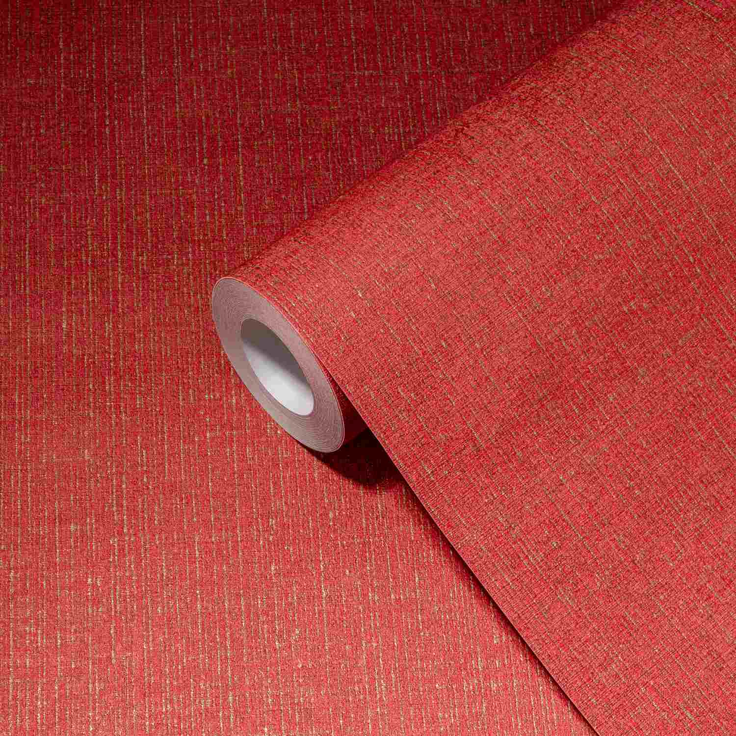 A.S. Creation | MY HOME. MY SPA. | 386946 | Vliestapete | Einfarbig | 0.53 x 10.05 m | Rot