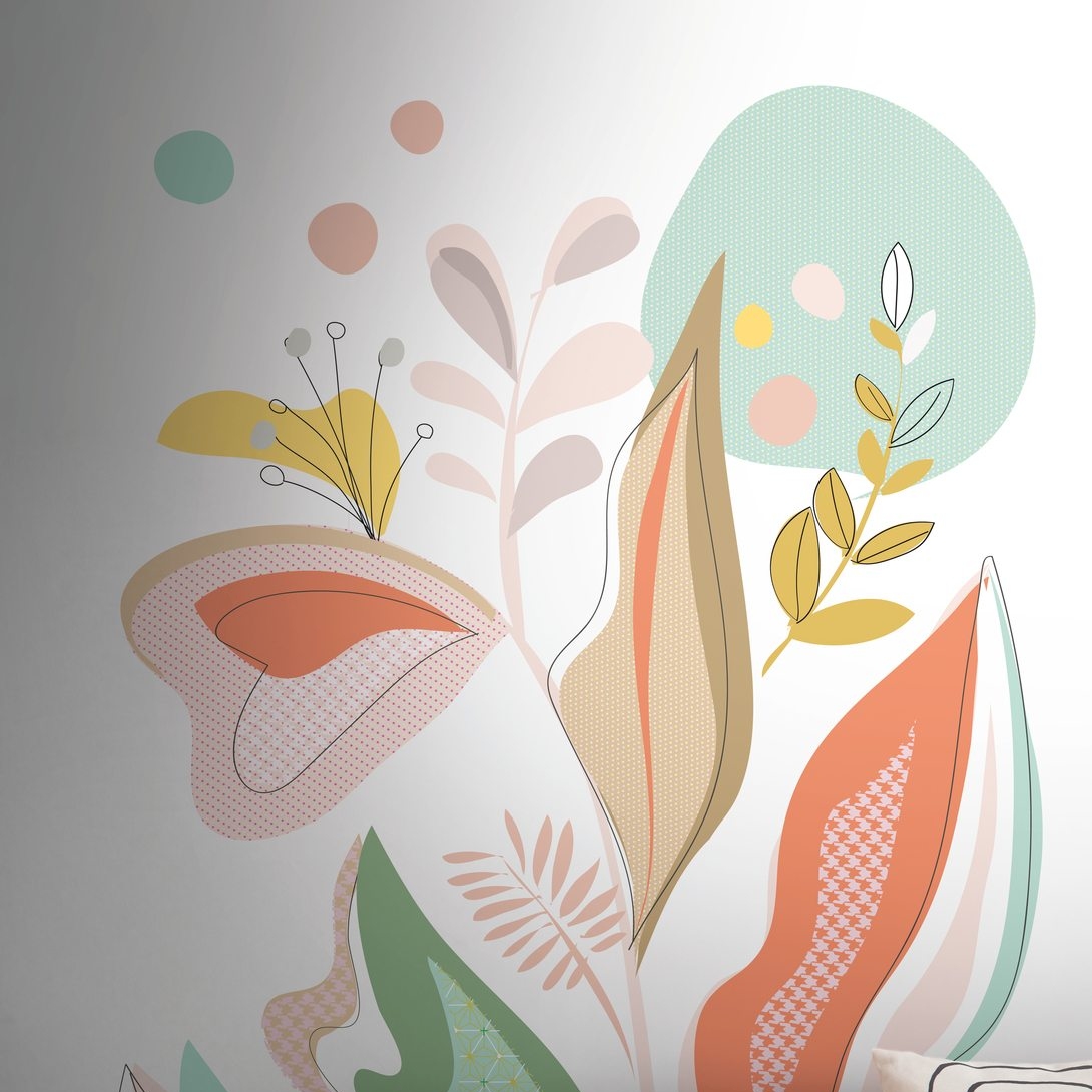 392111_HauptNah A.S. Creation Fototapete The Wall II 392111 Ein Motiv pro Rolle Botanisch Bunt