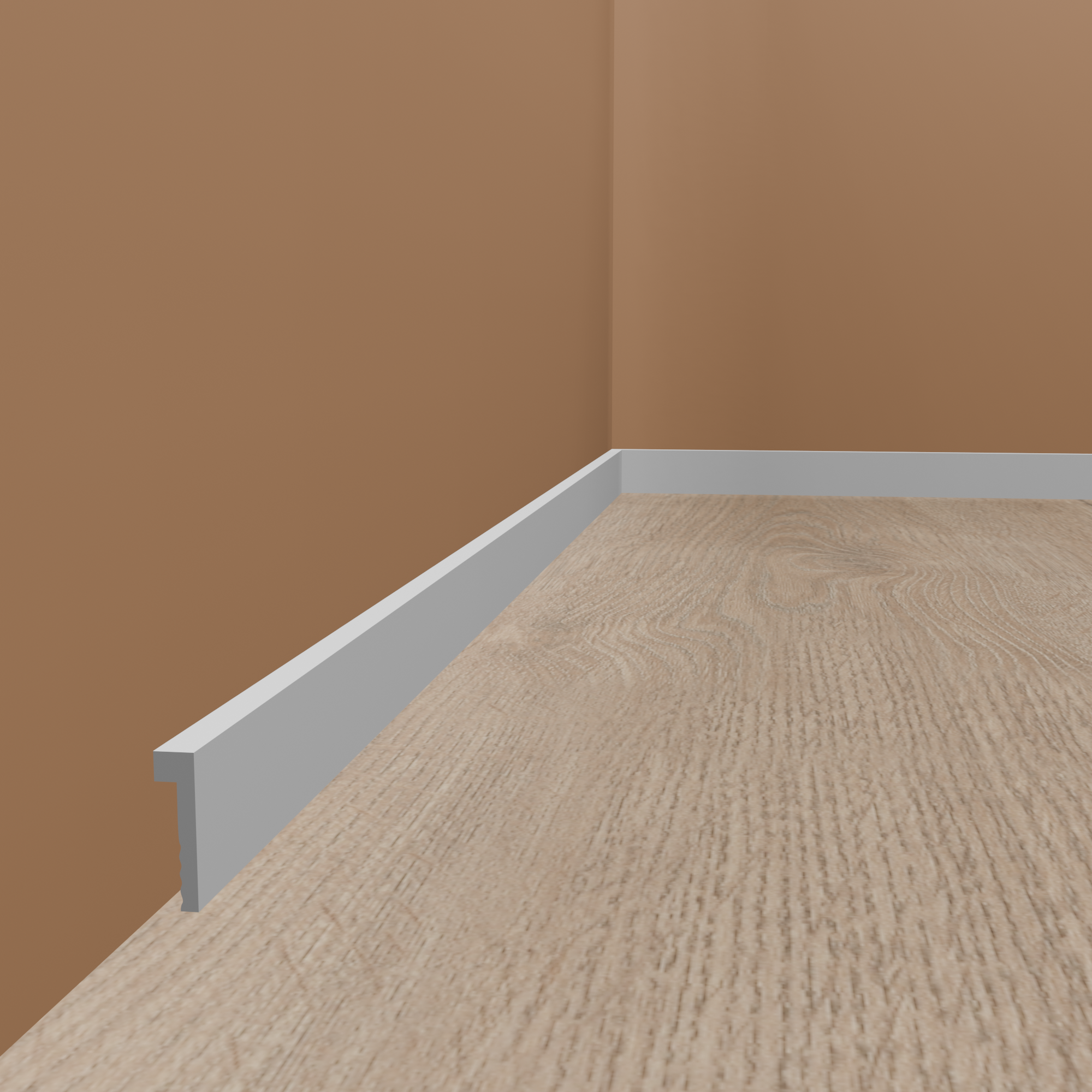 PROVISTON | Sockelleiste "NE006P" | 23 x 101 x 2000 mm | Satin Weiß | Fußleiste | Abdeckleiste