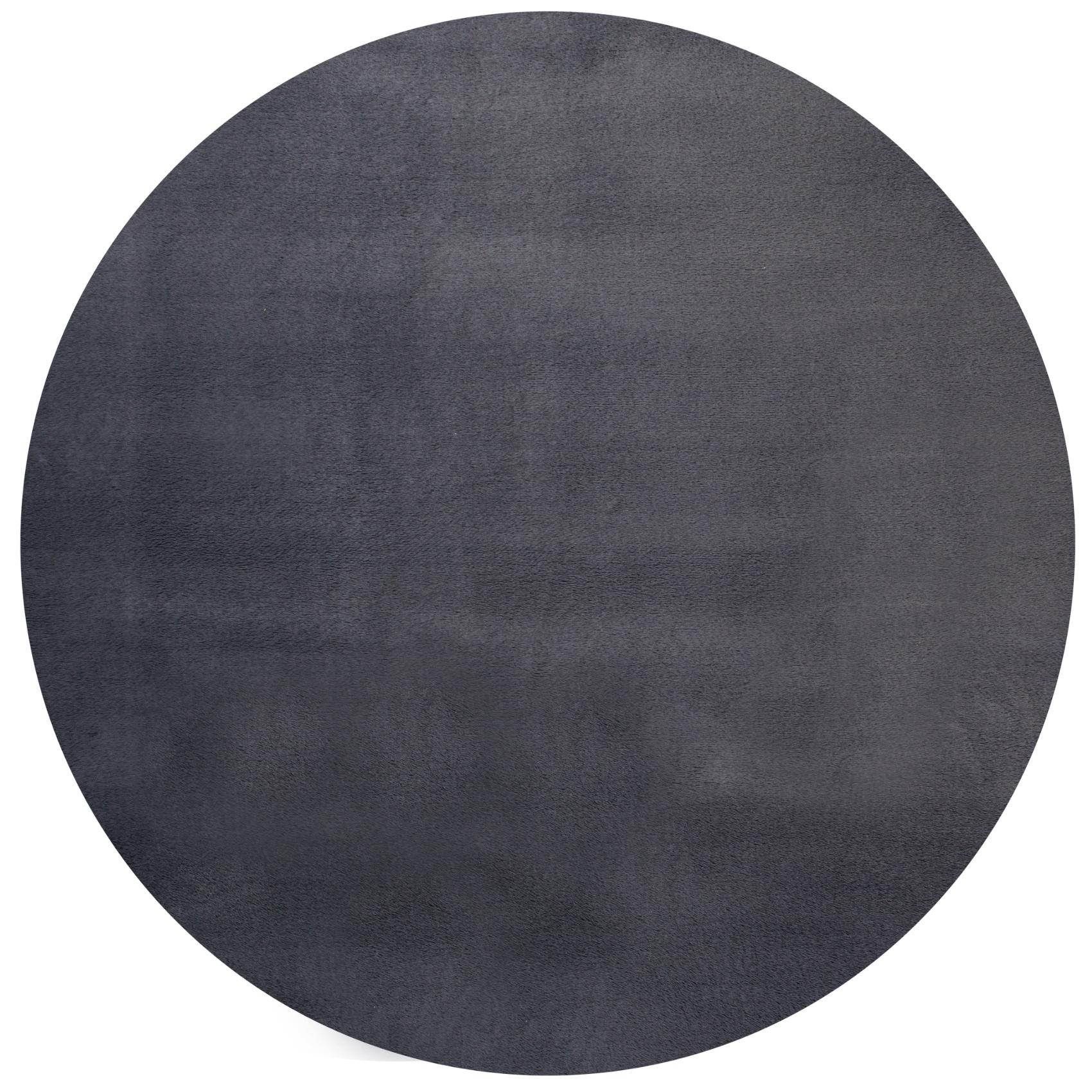 Indoor Teppich Anthrazit versch. Größen - rund für alle Innenräume - FLOORNOVO
