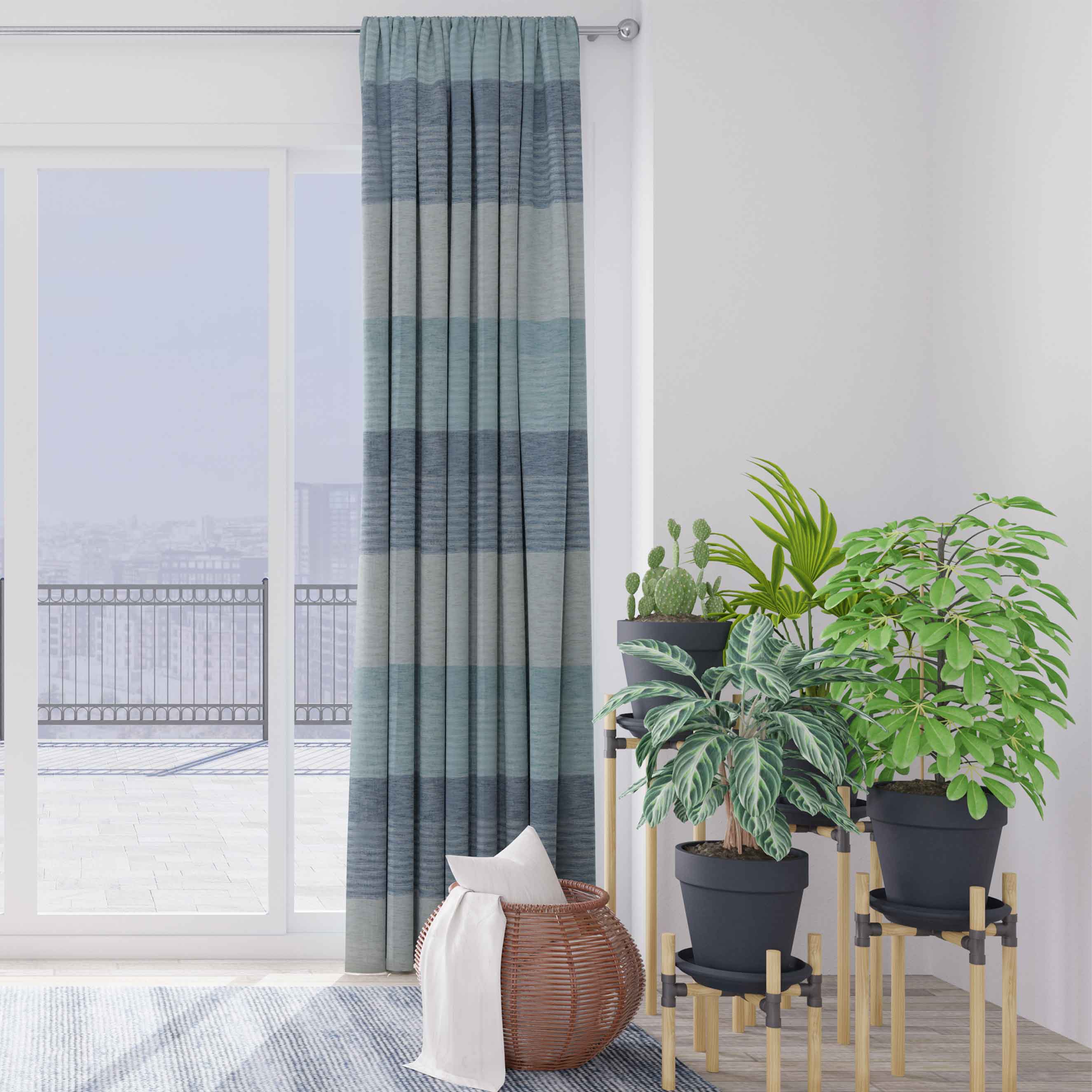 Schlaufenschal Marina V3-No.32 | versch. Farben | Vorhang mit verdeckten Schlaufen | halbtransparent