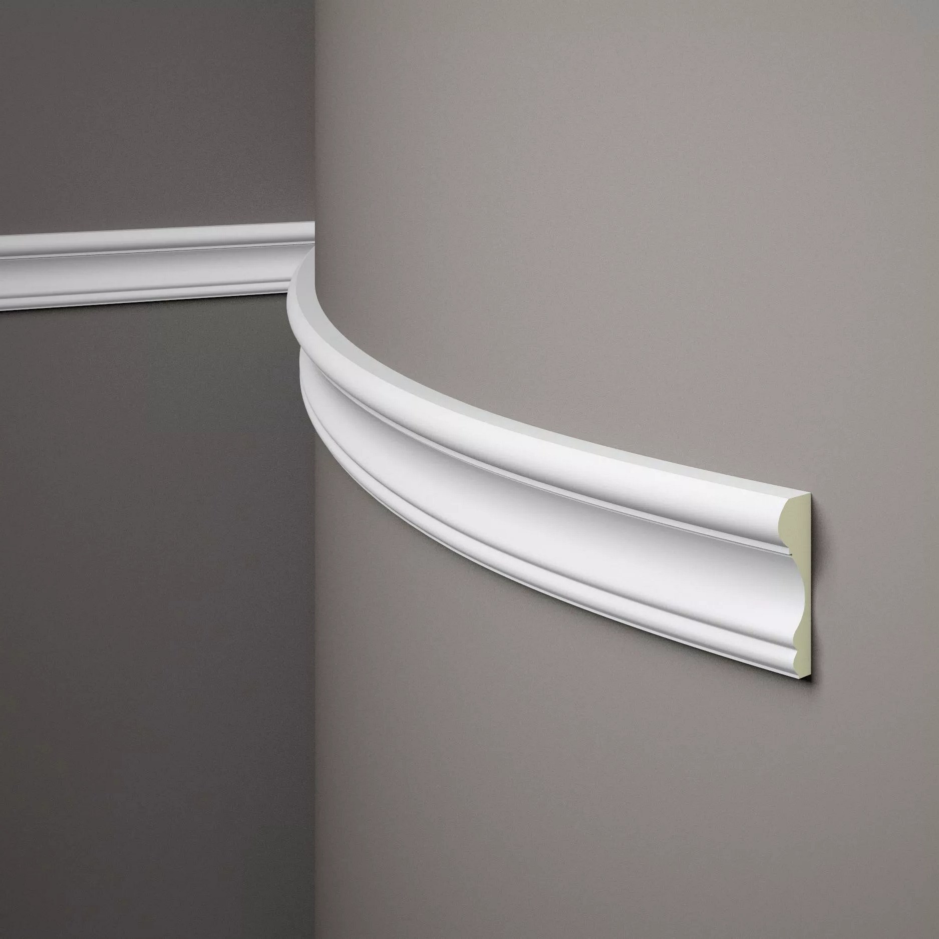 Mardom flexible Wandleiste MDD311F Profoam 25 x 85 x 2000 mm Weiß Zierleiste biegsam