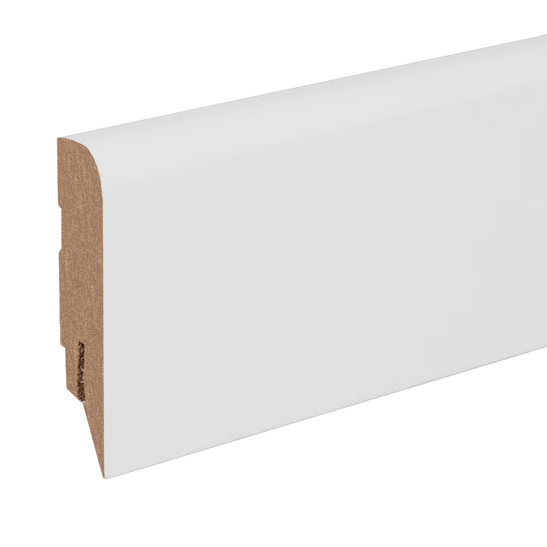 Sockelleiste / Fußleiste / Bodenleiste Merate-2 (72048) | 16 x 78 x 2500 mm | Weiß