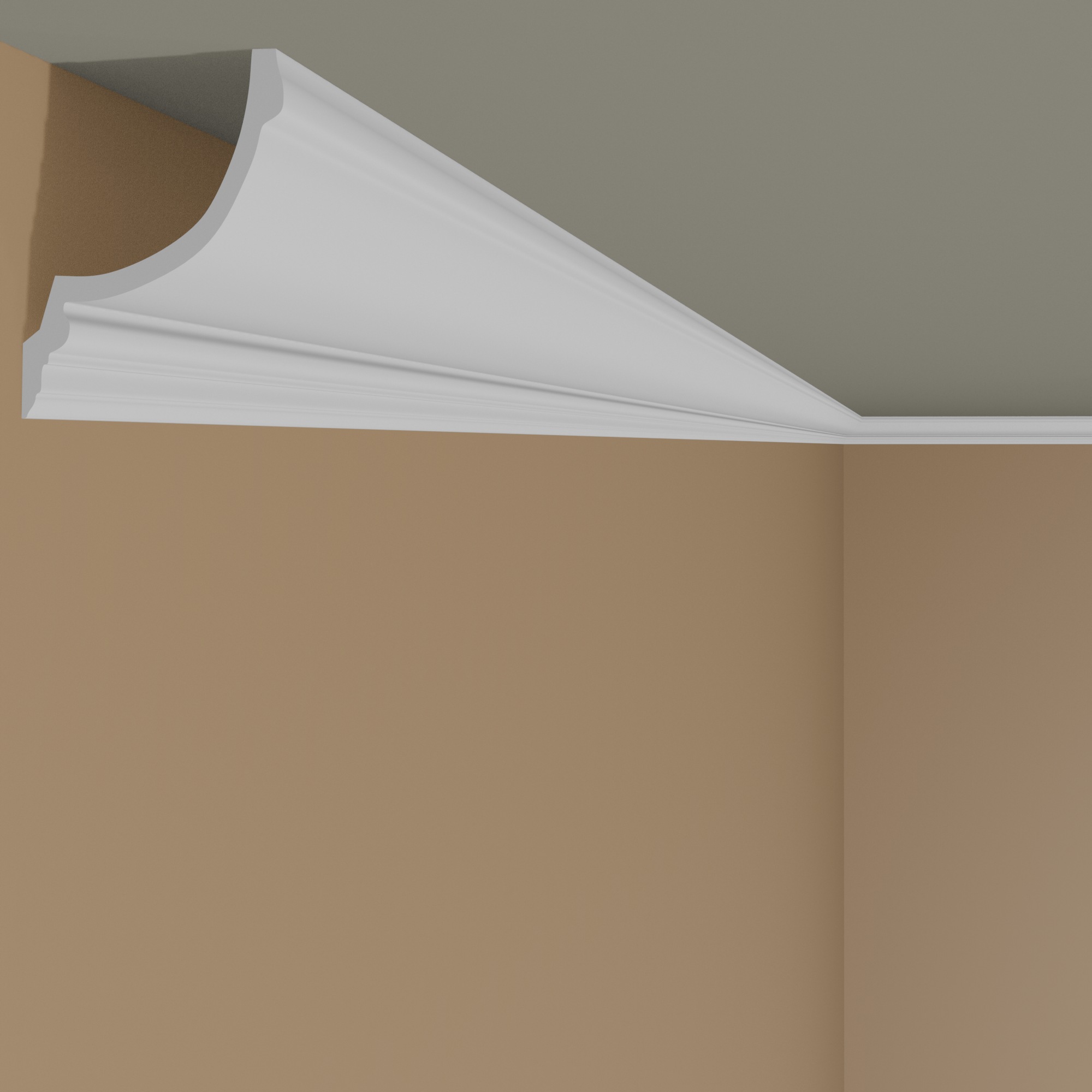 Mardom Deckenleiste MDB140 Profoam 160 x 150 x 2000 mm Weiß Stuckleiste Modern