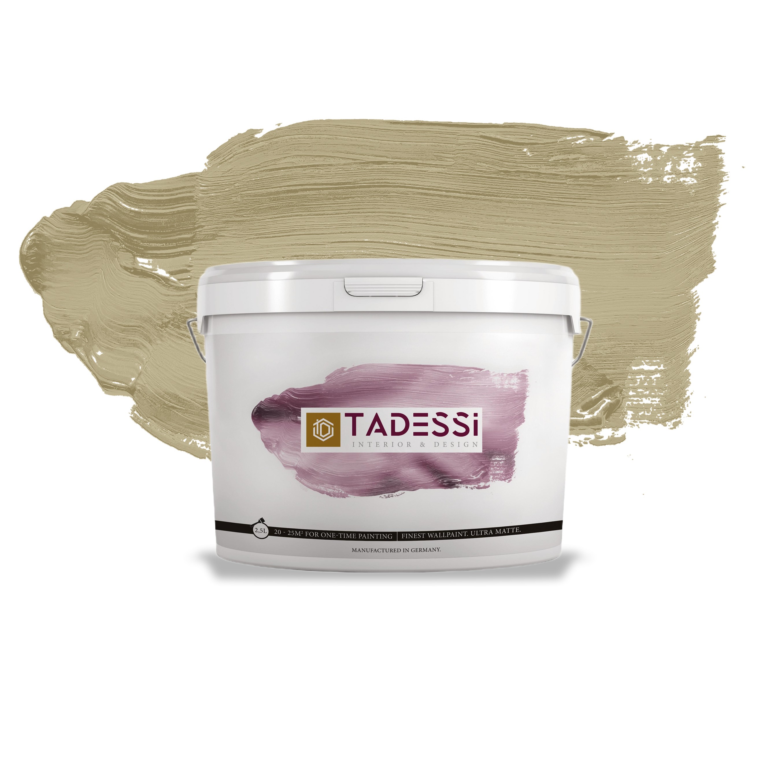TADESSI Color Vista - Wandfarbe Pastellgrün - Ocker - Mocha - Hochwertige matte Innenfarbe