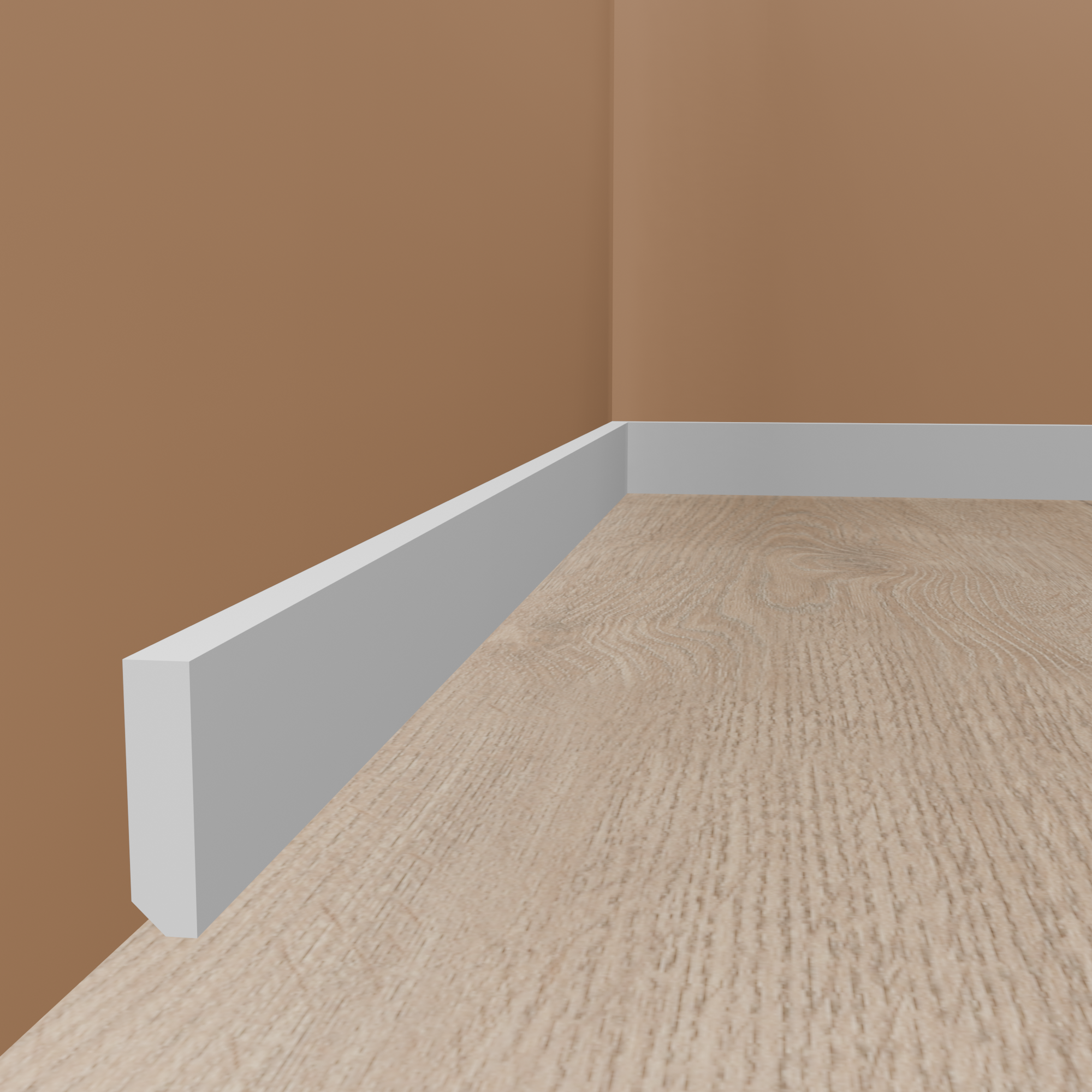 Sockelleiste FT1 13 x 38 x 2000 mm Fußleiste Polystyrol Weiß NMC WALLSTYL